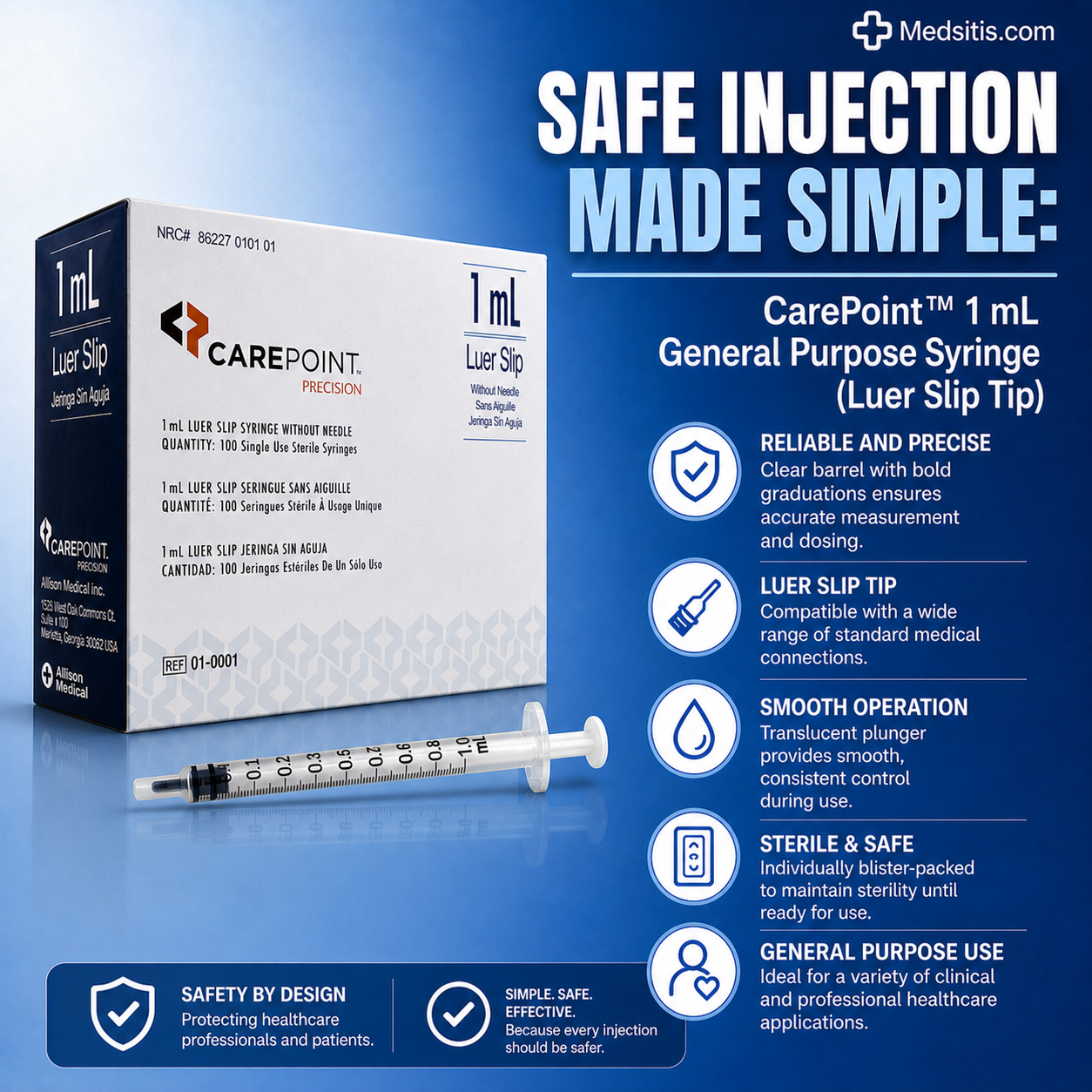 CarePoint™ 1 mL Syringe: Precision, Reliability, and Everyday Clinical Efficiency