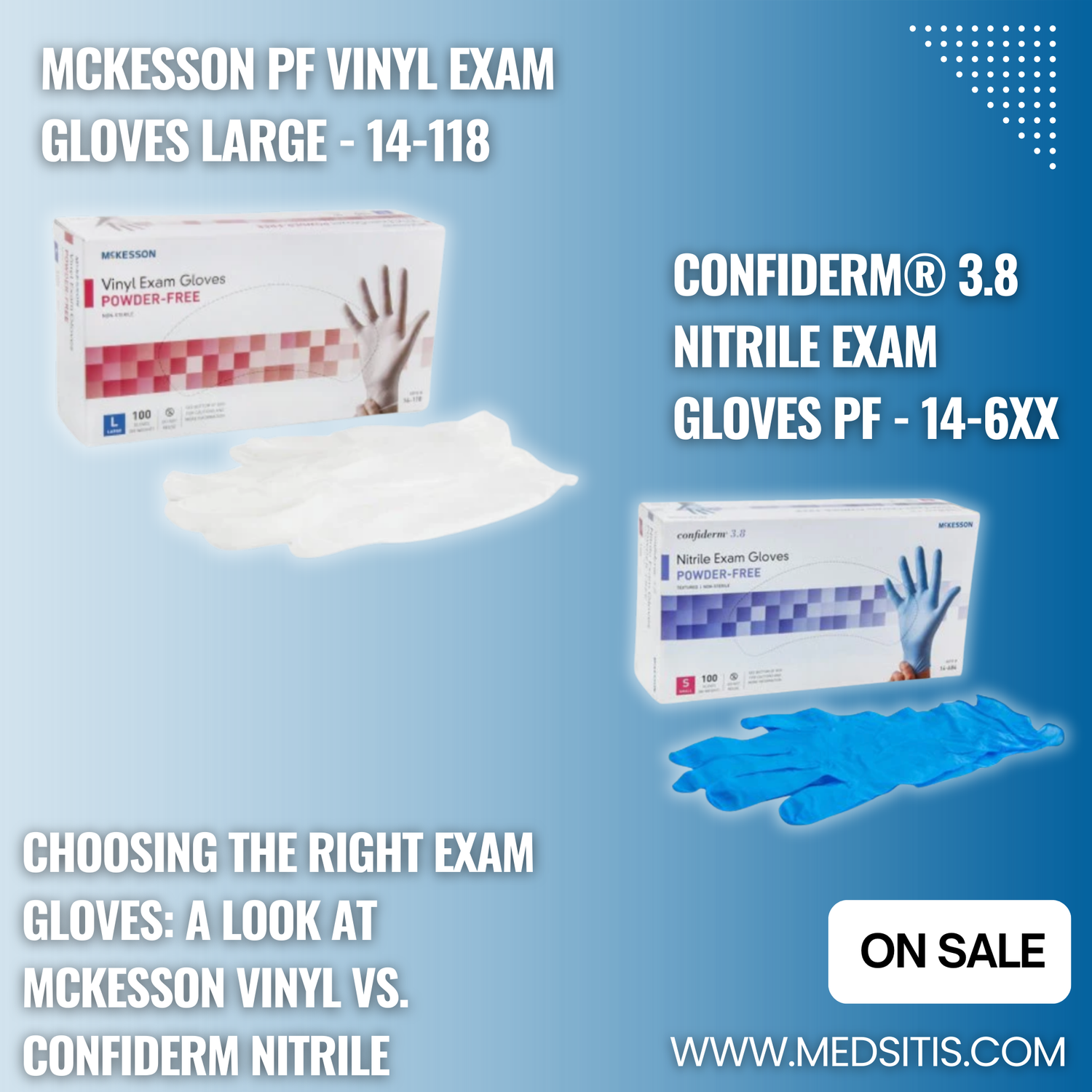 Choosing the Right Exam Gloves: A Look at McKesson Vinyl vs. Confiderm Nitrile
