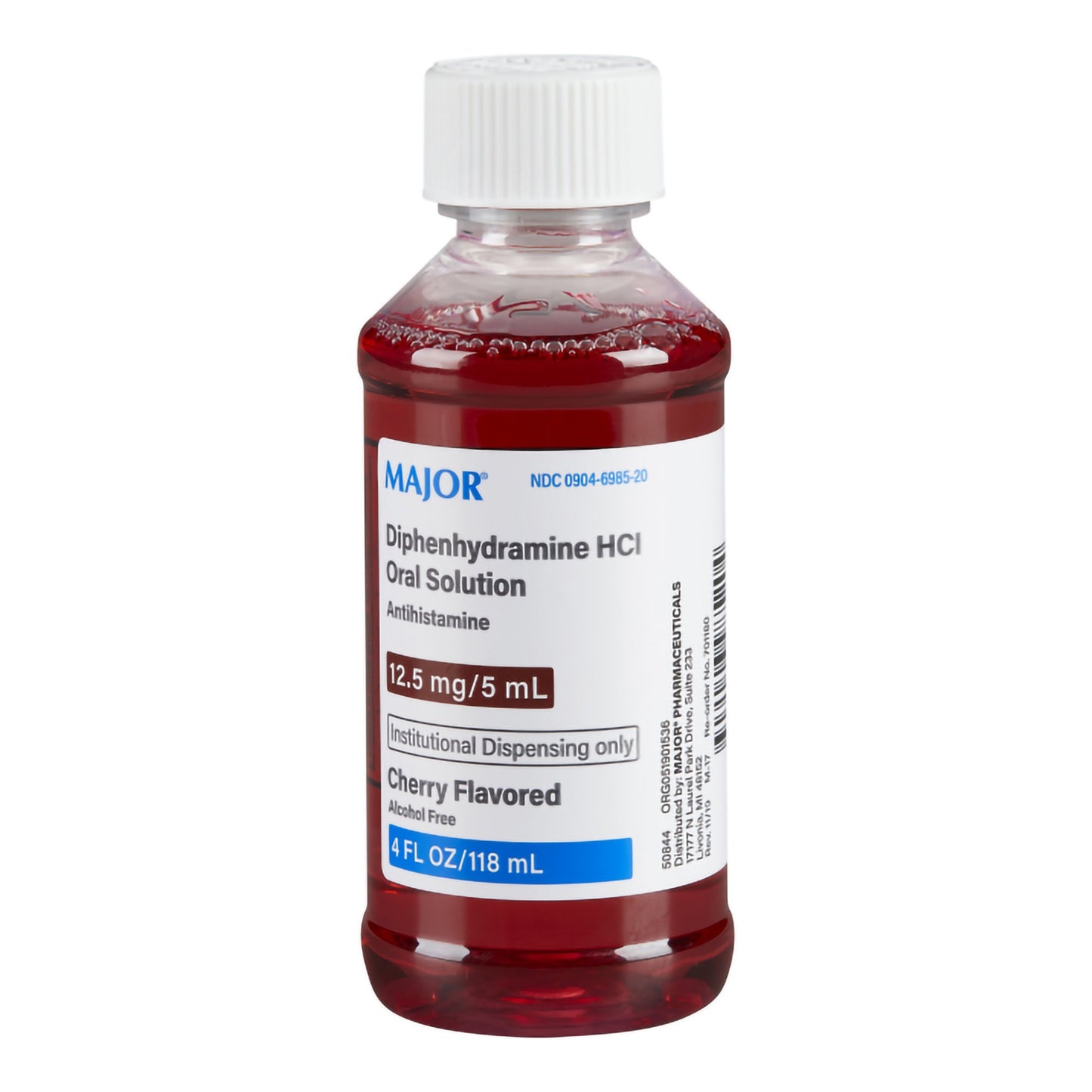 Major® Diphenhydramine HCl Oral Solution for Children 6 and Older 00904698520