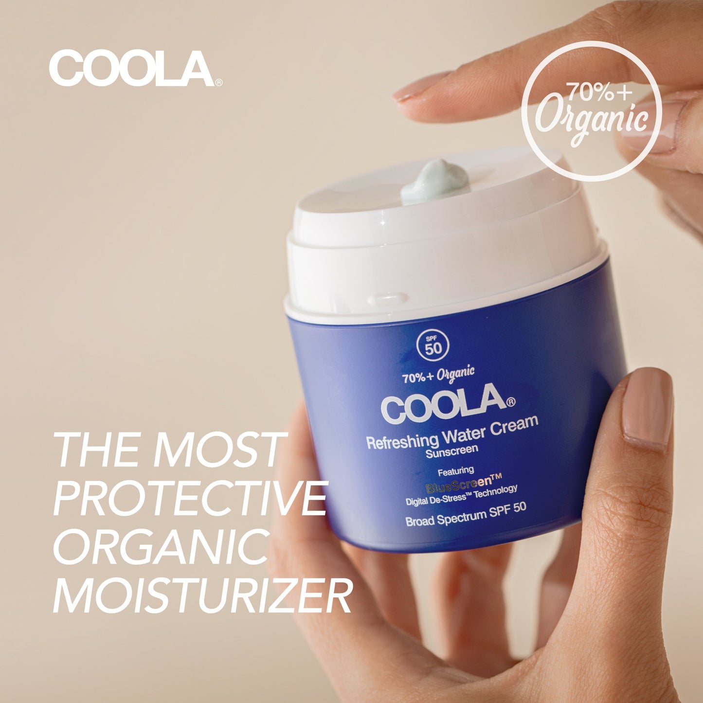 Sunscreen COOLA® Refreshing Water Cream SPF 50 Cream 1.5 oz. Jar CL10405