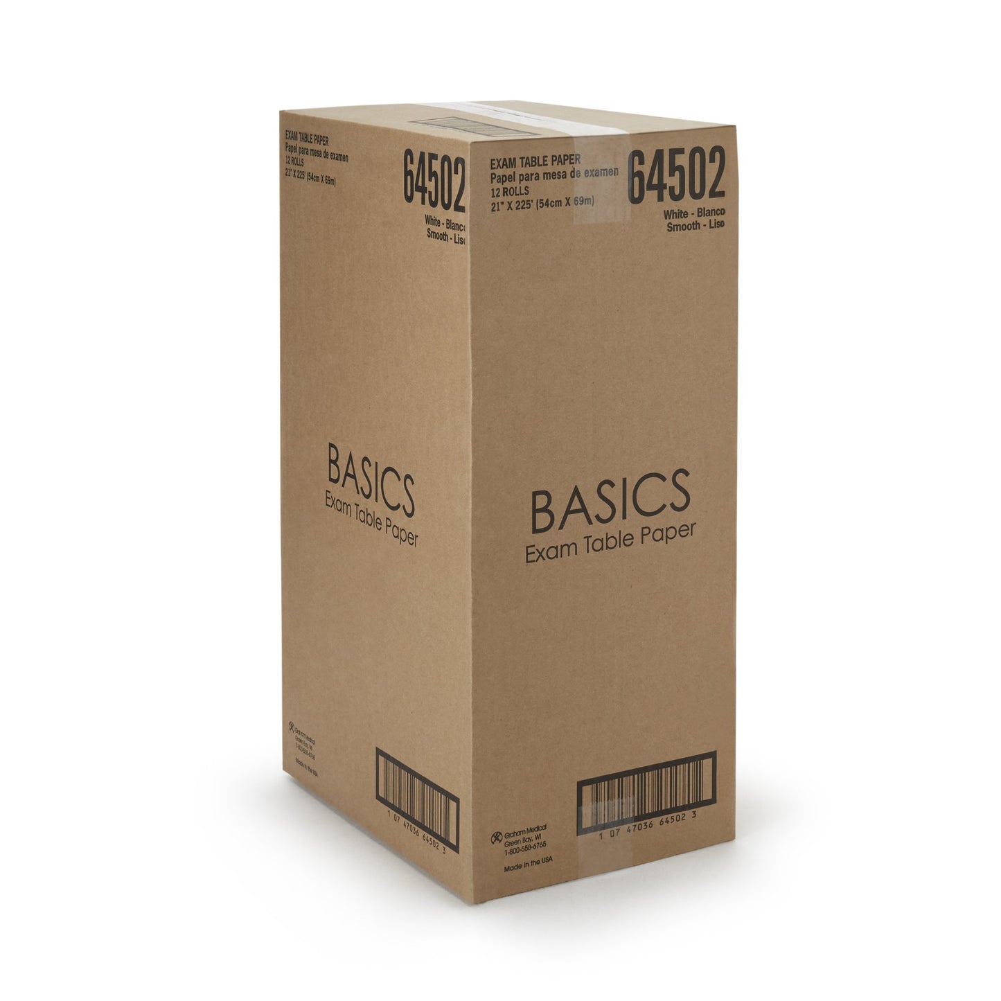 Graham Medical Table Paper, 21 Inch x 225 Foot, White 64502