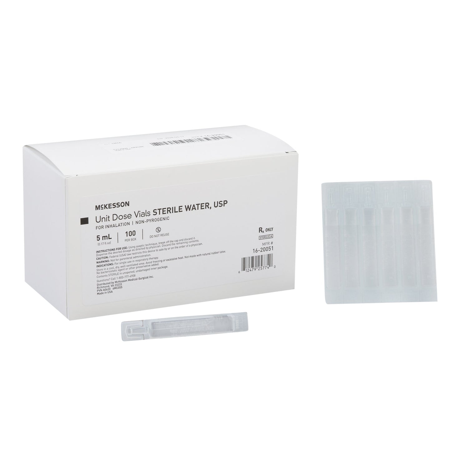 McKesson Sterile Water Liquid 5 mL - 16-20051