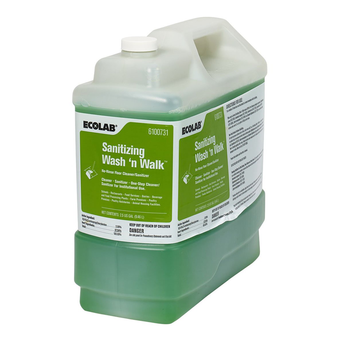 Ecolab Sanitizing Wash 'n Walk Floor Cleaner 6100731, 1 Each
