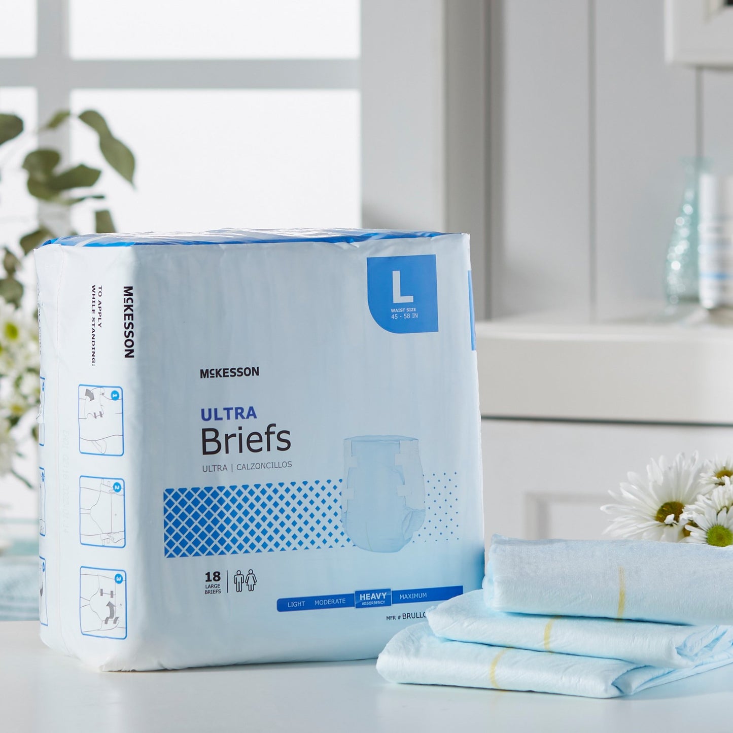 McKesson Ultra Heavy Absorbency Incontinence Brief, Large BRULLG