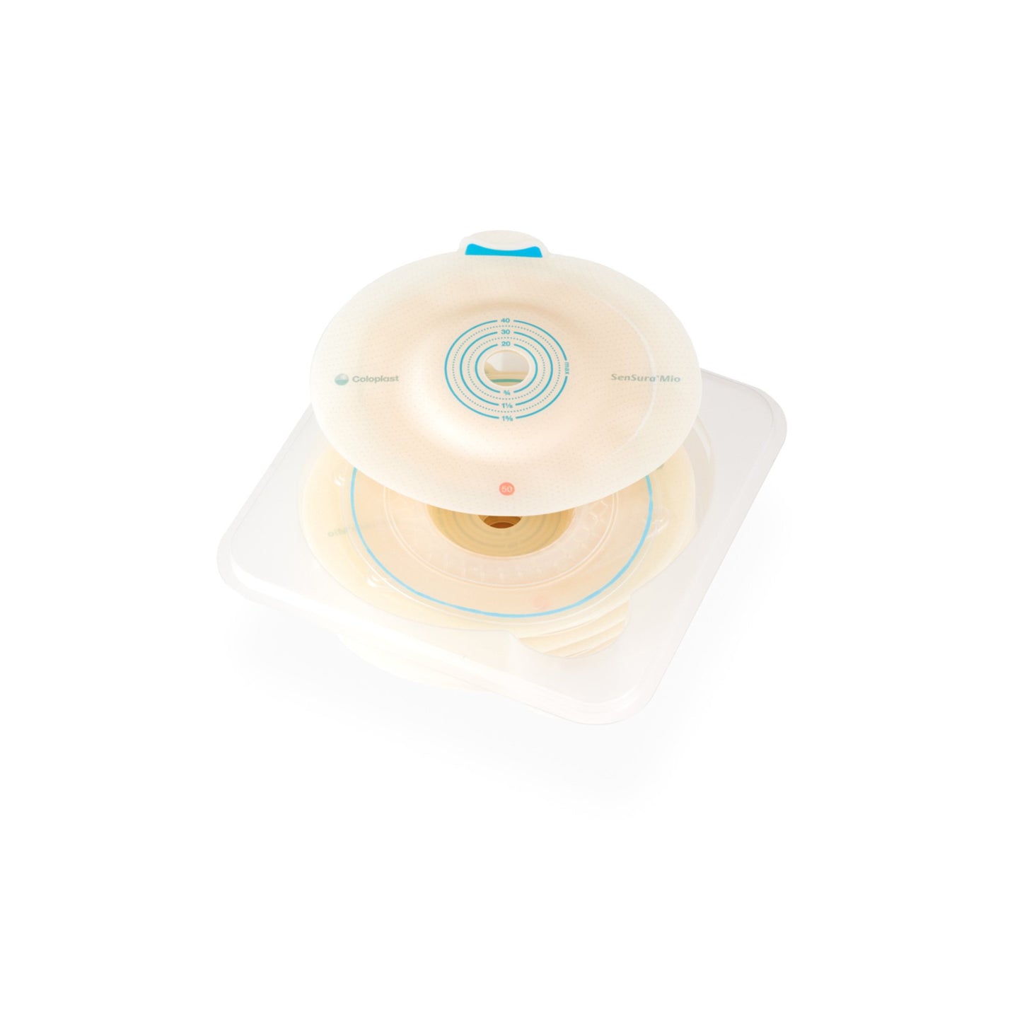 SenSura® Mio Convex Ostomy Barrier, Trim to Fit 15 – 40 mm, Red Match 16483