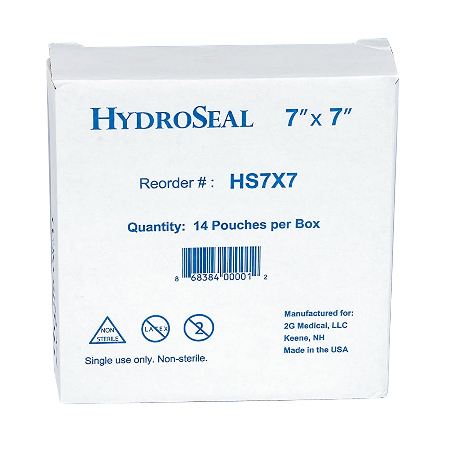 HydroSeal IV Site Barrier Protector, Clear, 7 x 7 inch, Disposable HS7X7