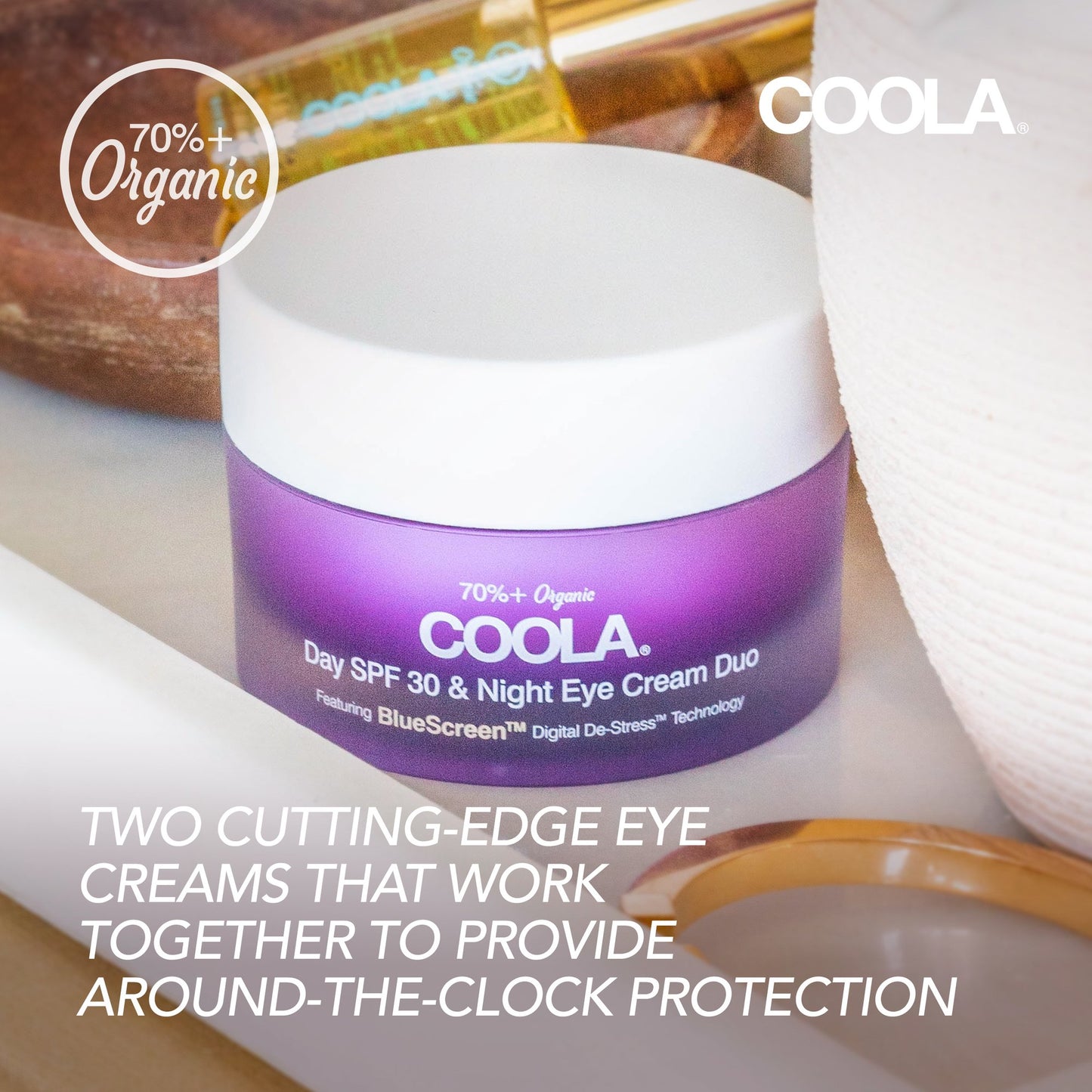 Coola® Day SPF 30 & Night Organic Eye Cream Duo CL10428