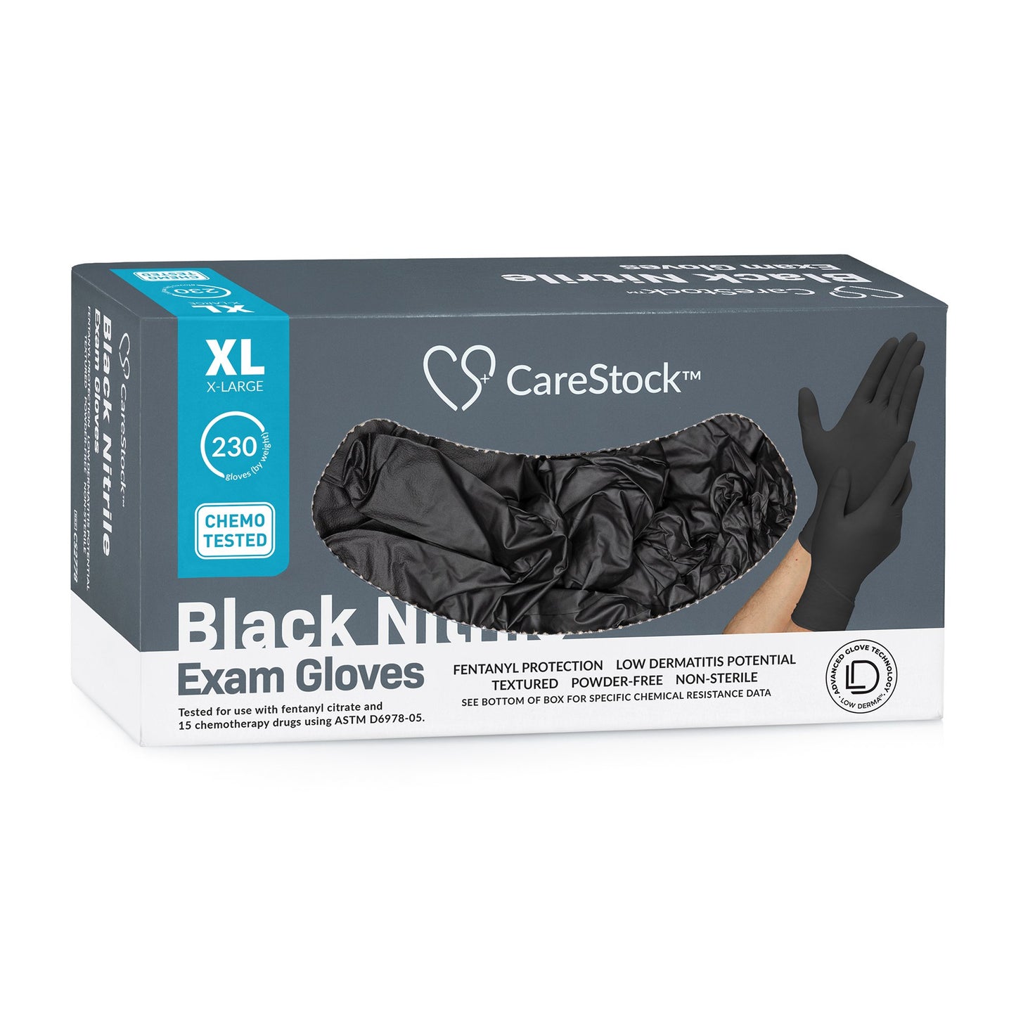 CareStock™ Nitrile Exam Glove, Extra Large, Black CS2778
