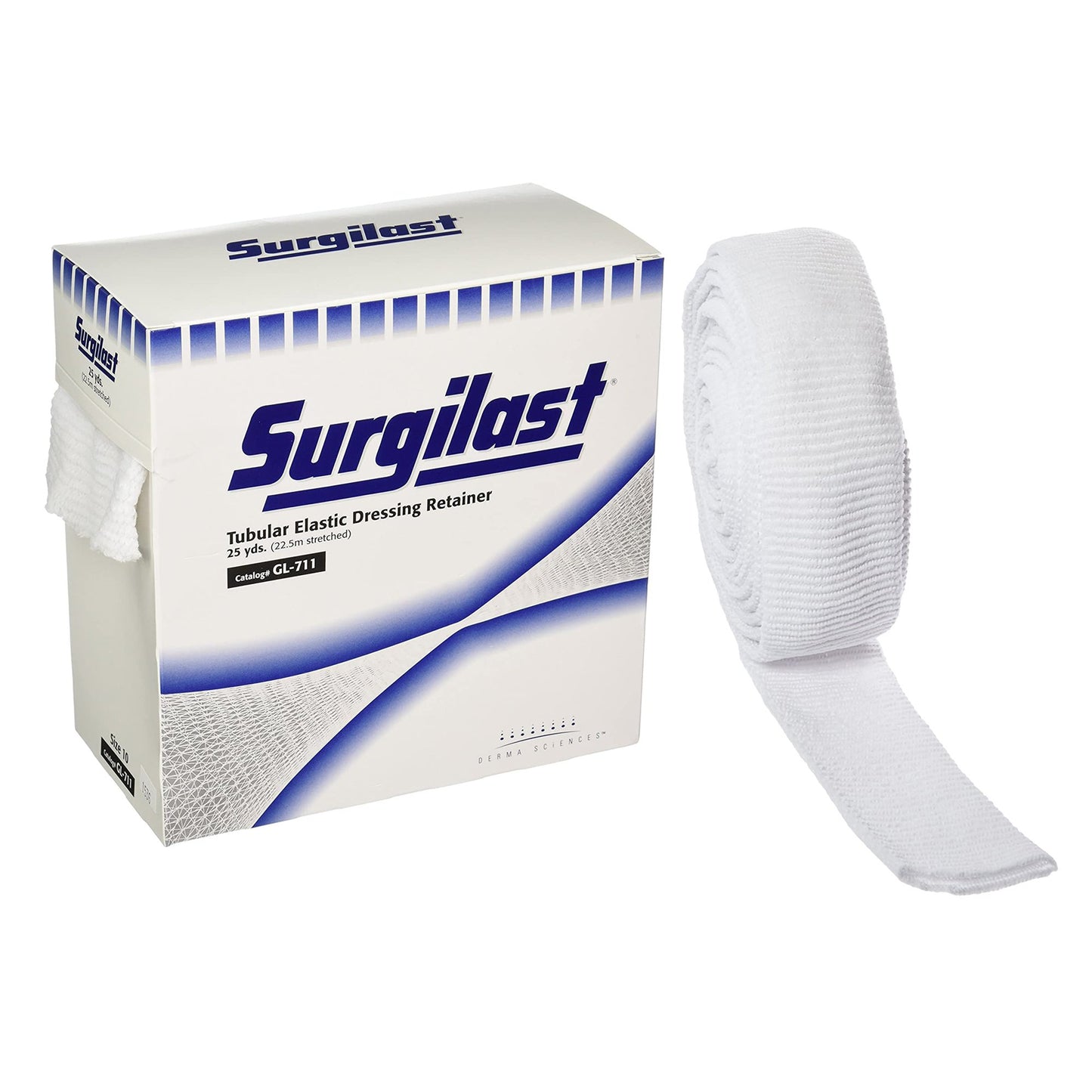 Elastic Net Retainer Dressing Surgilast® Tubular Elastic 25 Yard Size 10 White X-Large Chest / Back / Perineum / Axilla NonSterile - GL711