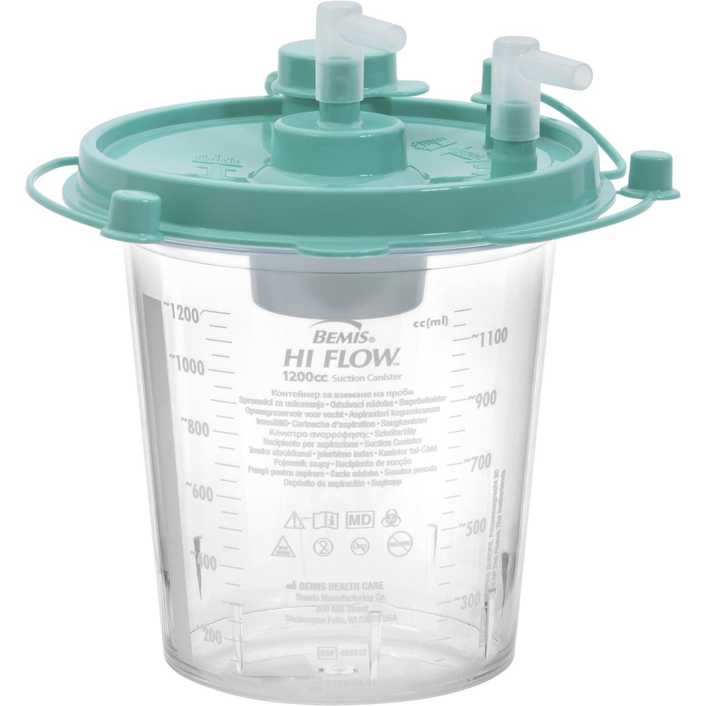 Hi-Flow™ Rigid Suction Canister for use with Bemis Quick-Drain™ Systems, 1200 mL 484410
