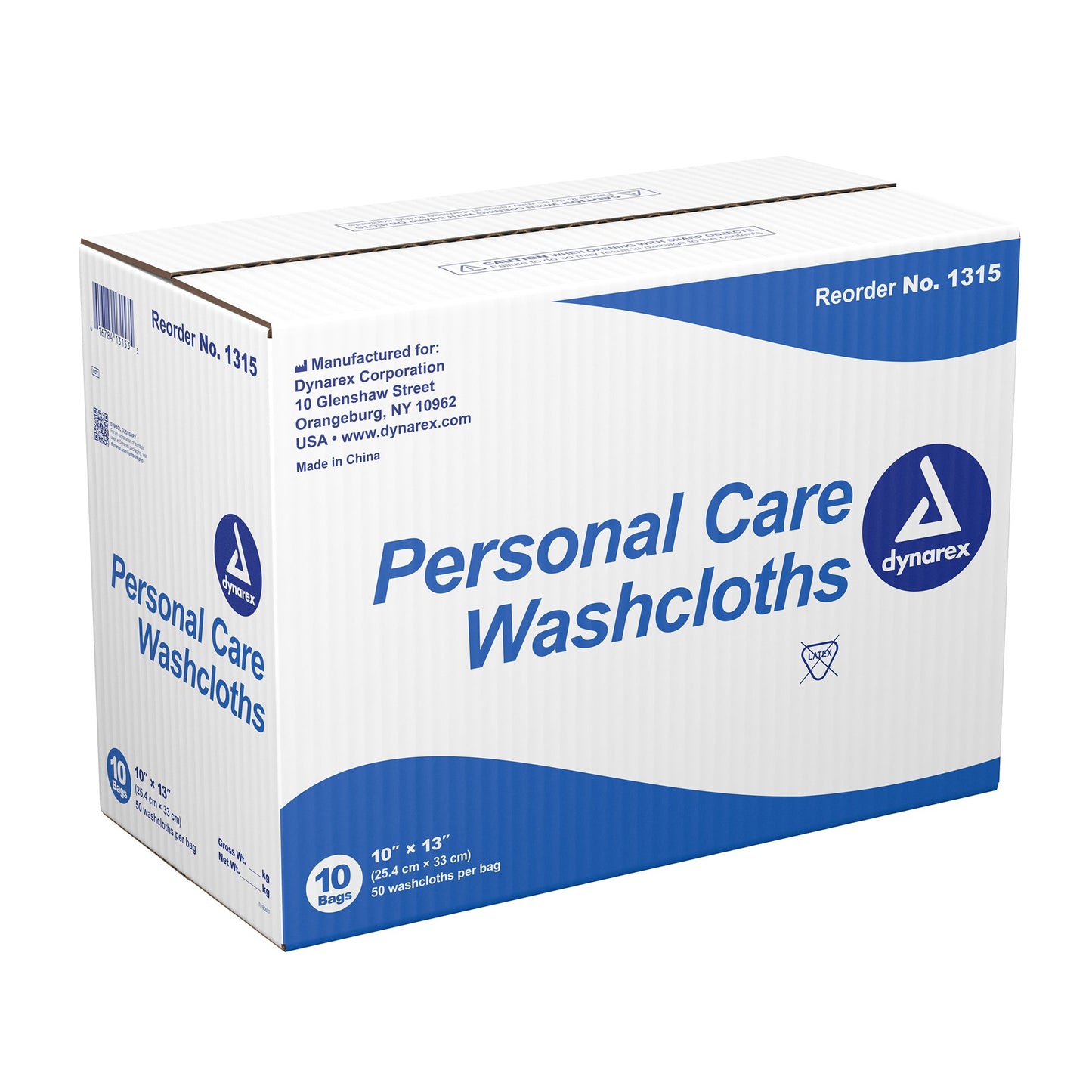 dynarex® Disposable Washcloth, 10 x 13 Inch 1315
