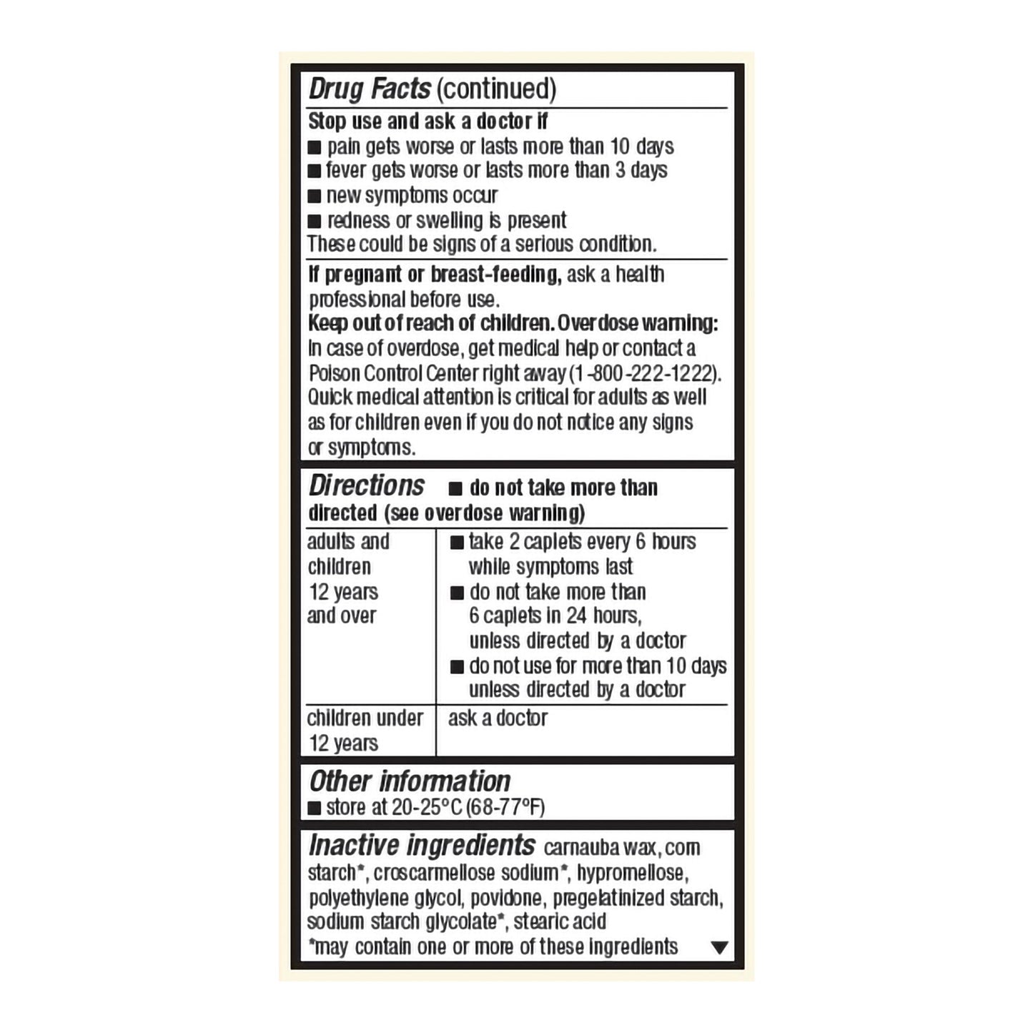 Foster & Thrive™ Pain Reliever Acetaminophen 500 mg Caplets Extra Strength 70677113801