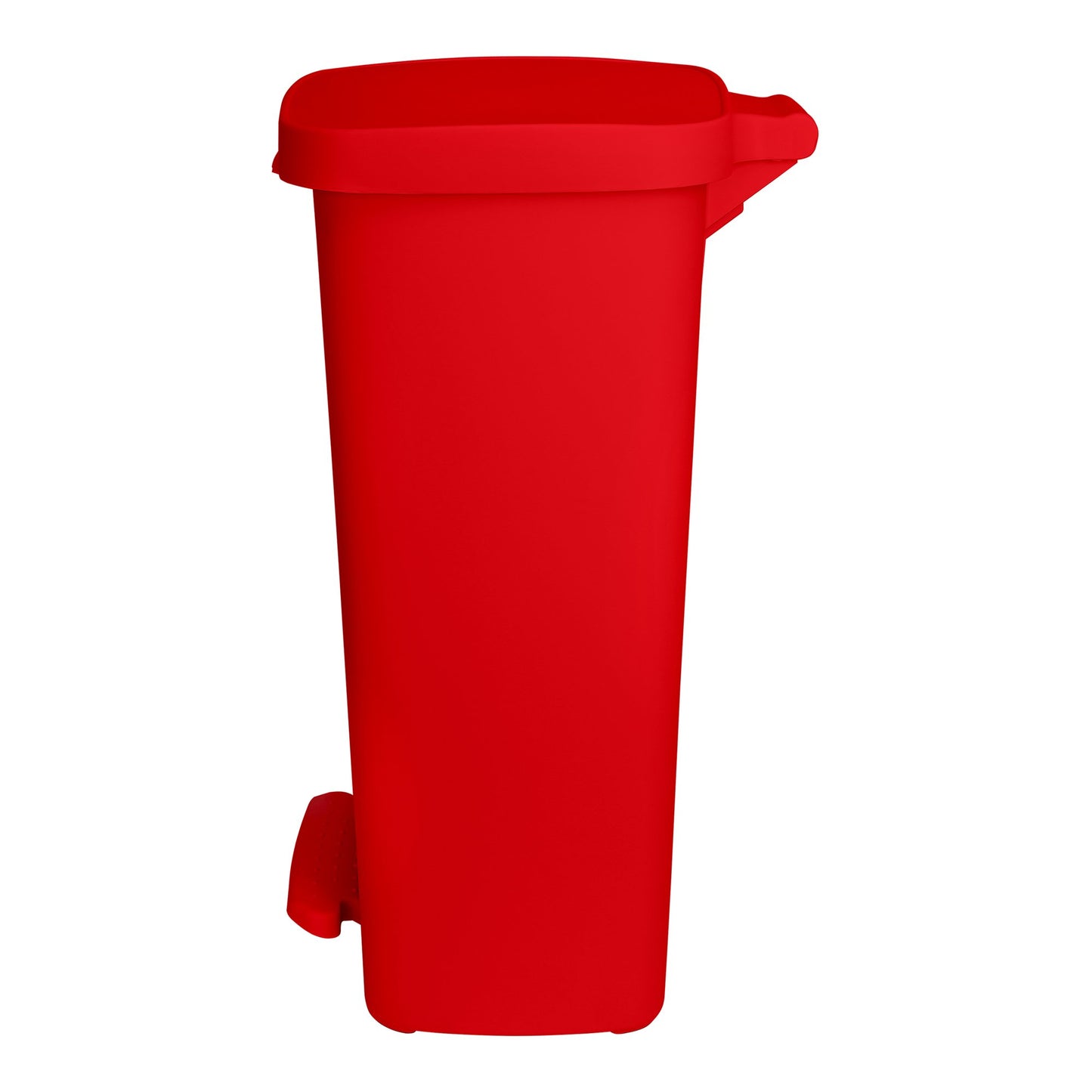 McKesson Waste Can with Step-On Pedal, Plastic, Red, 15.16 x 14.76 x 26.57 Inch 16-25267