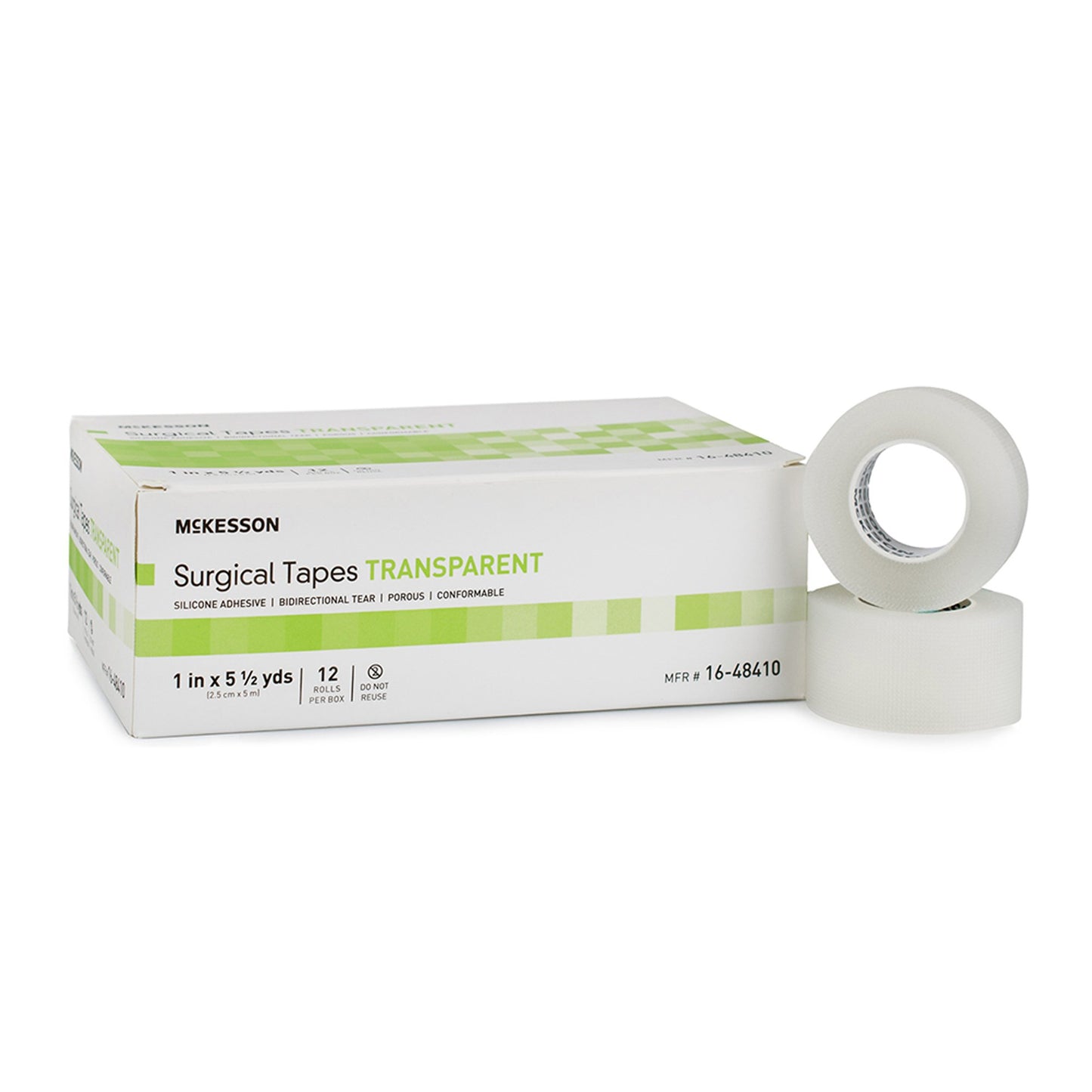 McKesson Silicone Medical Tape, 1 Inch x 5-1/2 Yard, Transparent 16-48410