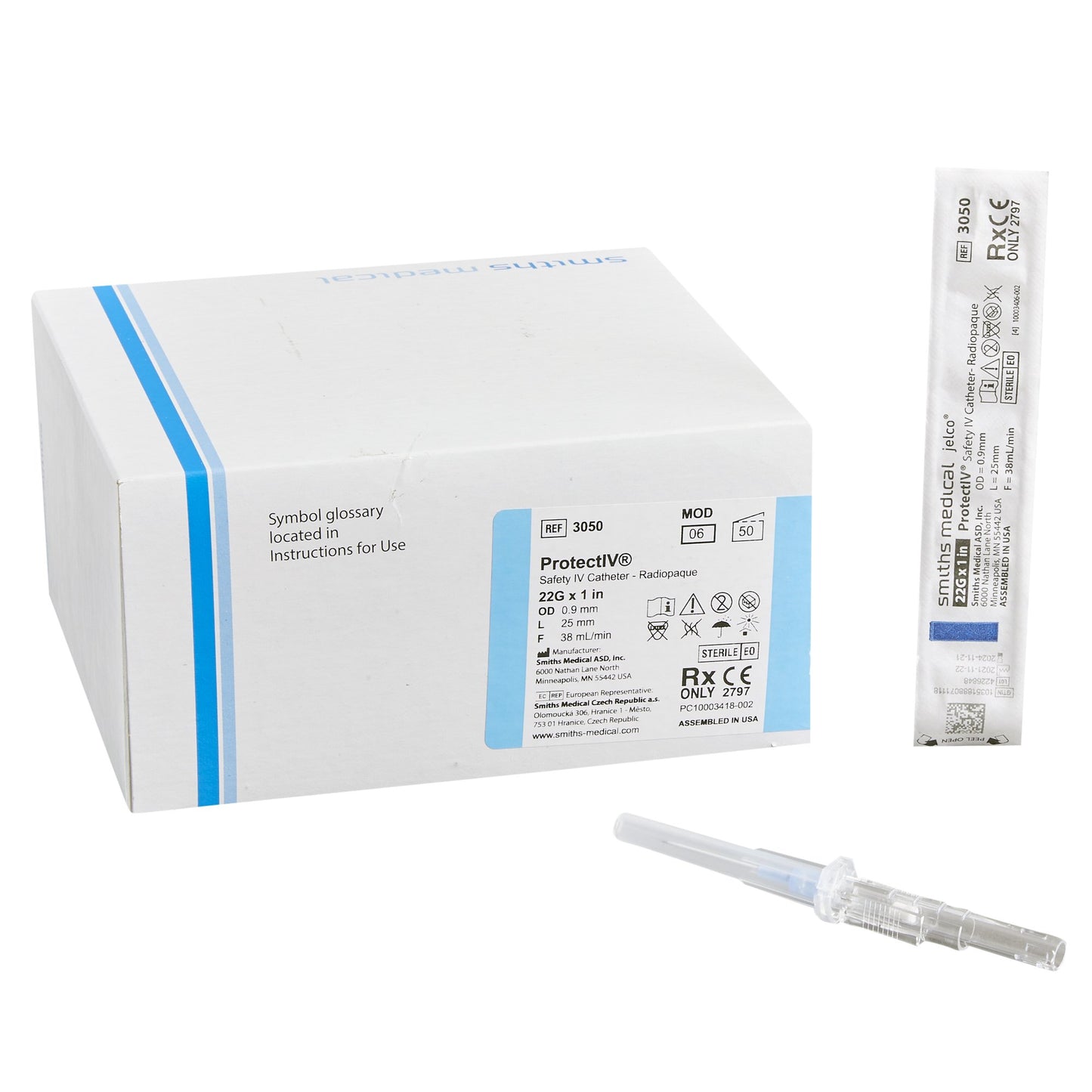 Smiths Medical ASD, Inc. Protectiv Peripheral IV Catheter 305006, 1 Each