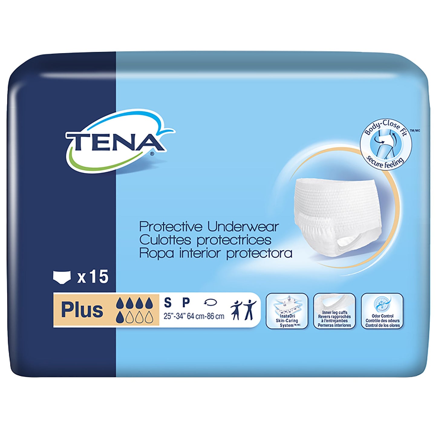Tena® ProSkin™ Plus Fully Breathable Absorbent Underwear, Small 72631