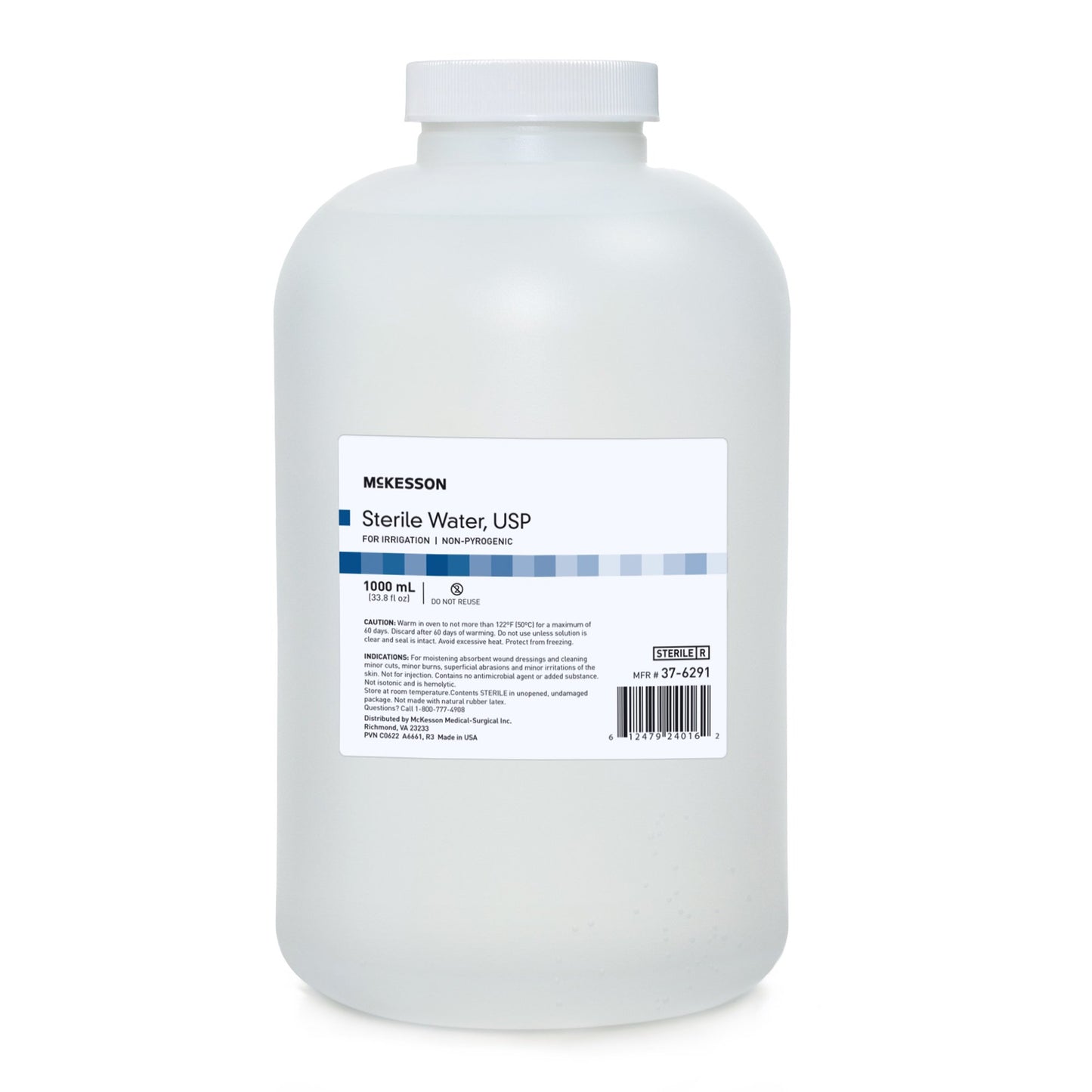 Irrigation Solution - OTC McKesson Sterile Water for Irrigation Not for Injection Bottle 1,000 mL - 37-6291