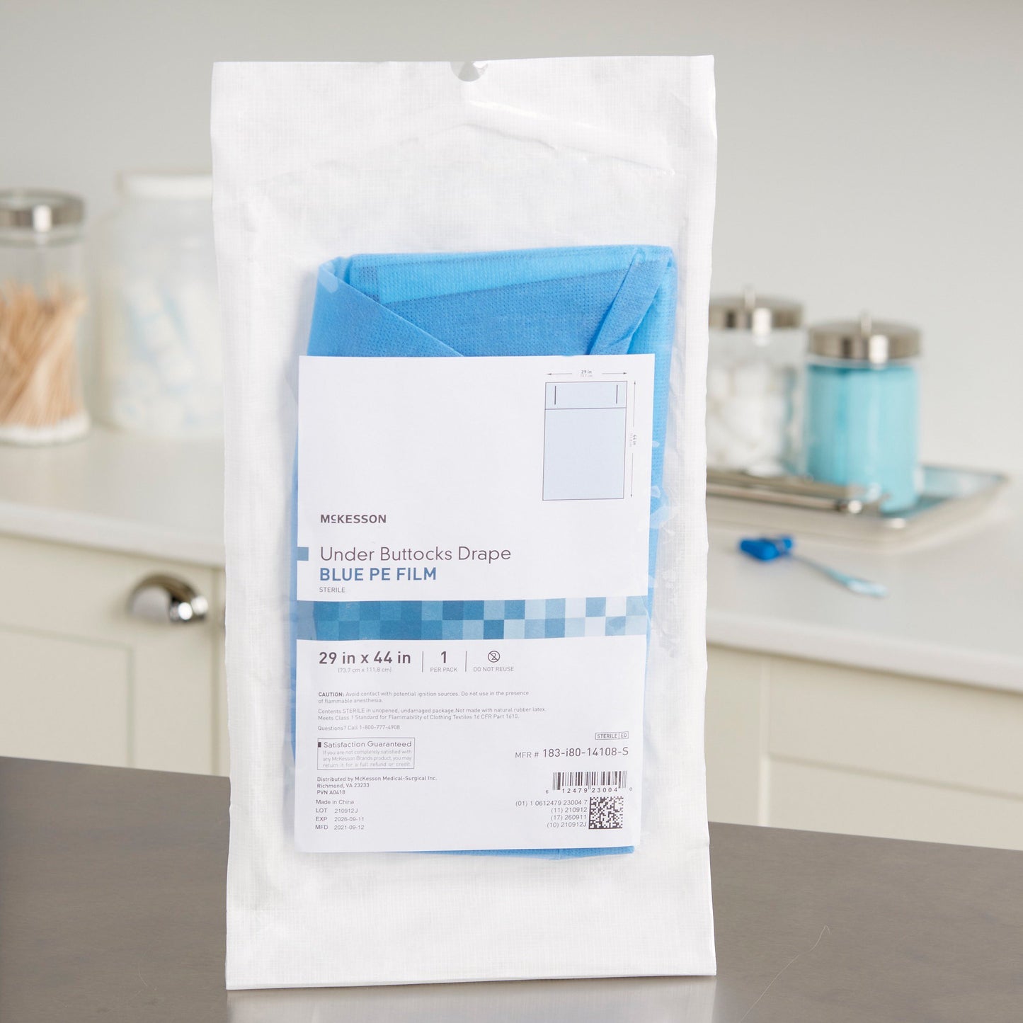 McKesson Sterile Under Buttocks Obstetrics / Gynecology Drape, 29 x 44 Inch 183-I80-14108-S