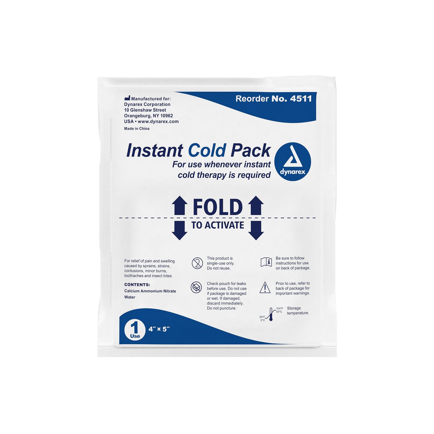 dynarex® Instant Cold Pack, 4 x 5 Inch 4511