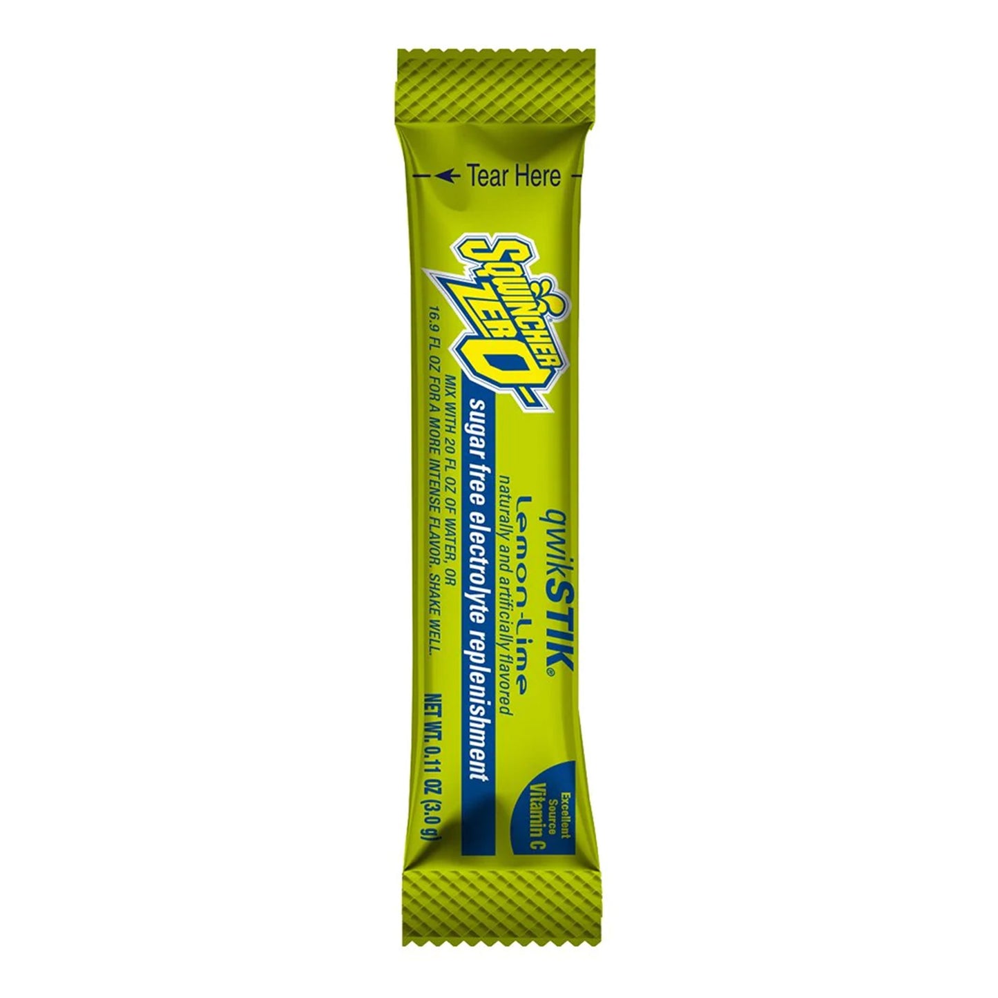 Oral Electrolyte Solution Sqwincher® Quik Stik® Zero Lemon-Lime Flavor 0.11 oz. Electrolyte - 159060106