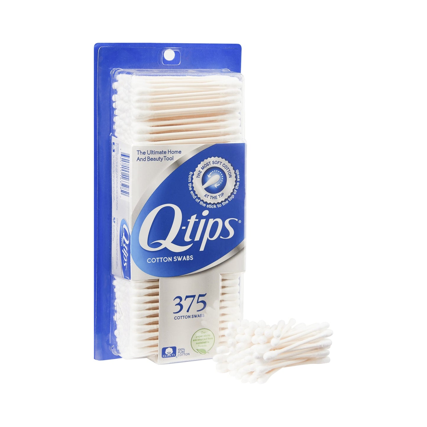Swabstick Q-Tip® Cotton Tip Cotton Shaft 3 Inch NonSterile 375 per Pack - 30521516328