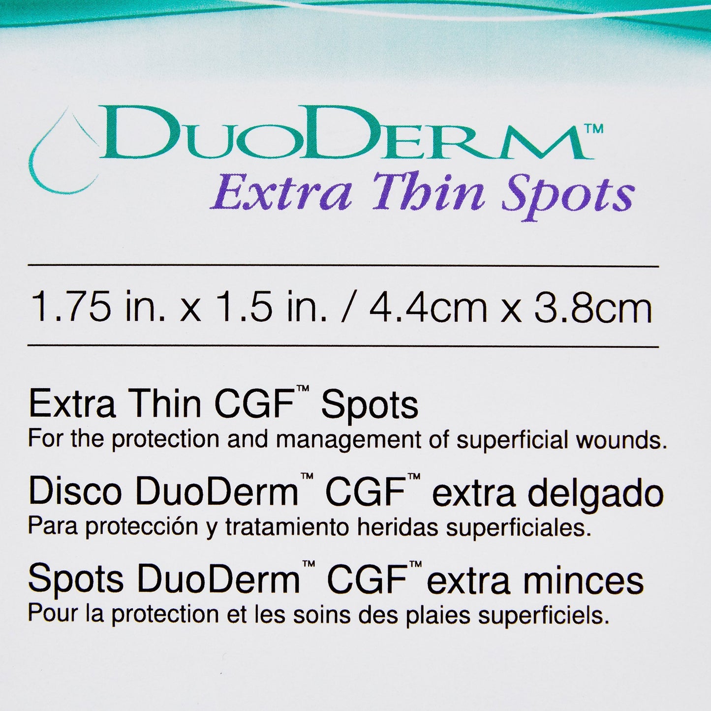 DuoDerm® Extra Thin Spot Hydrocolloid Dressing, 1½ x 1¾ Inch 187932