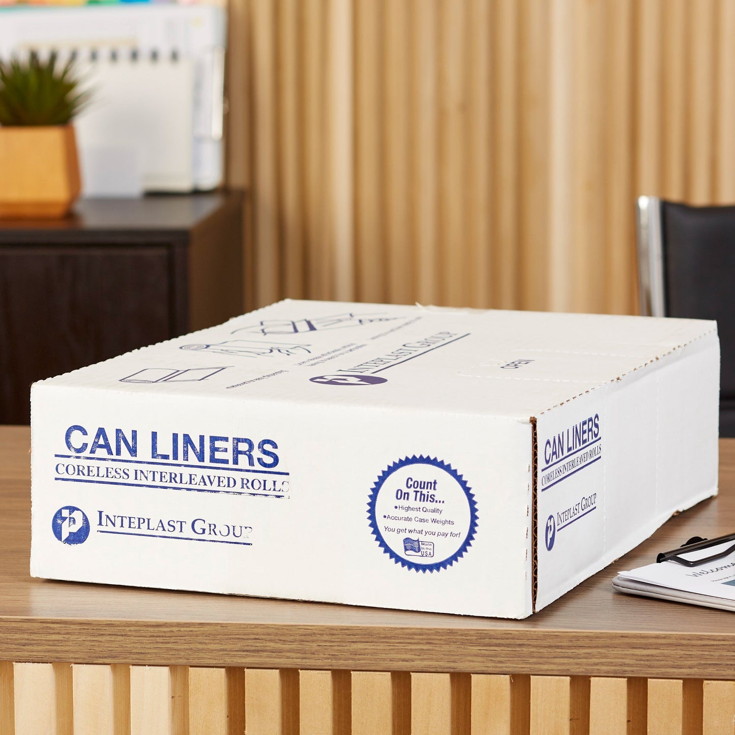 McKesson Medium Duty Clear Trash Bag, 45 gal, 12 Mic S404812N-1