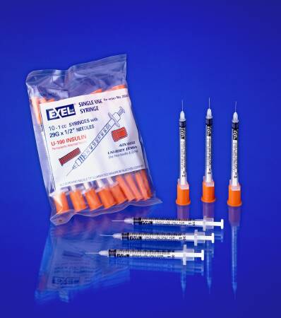 Standard Insulin Syringe with Needle Comfort Point™ Lo-Dose 0.5 mL 1/2 Inch 28 Gauge NonSafety Regular Wall - 26026