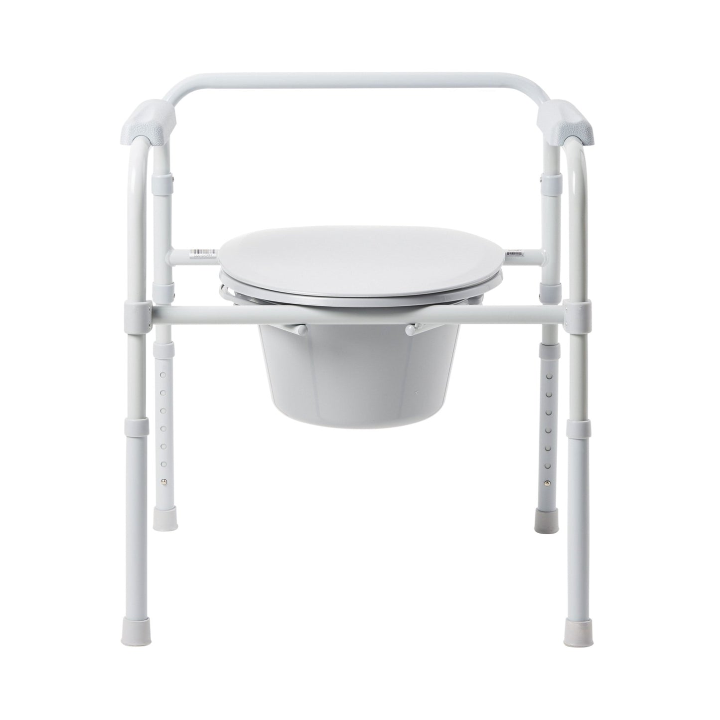 3-in-1 Commode Chair McKesson Fixed Arms Steel Frame Back Bar 13-1/4 Inch Seat Width 350 lbs. Weight Capacity - 146-11148N-4