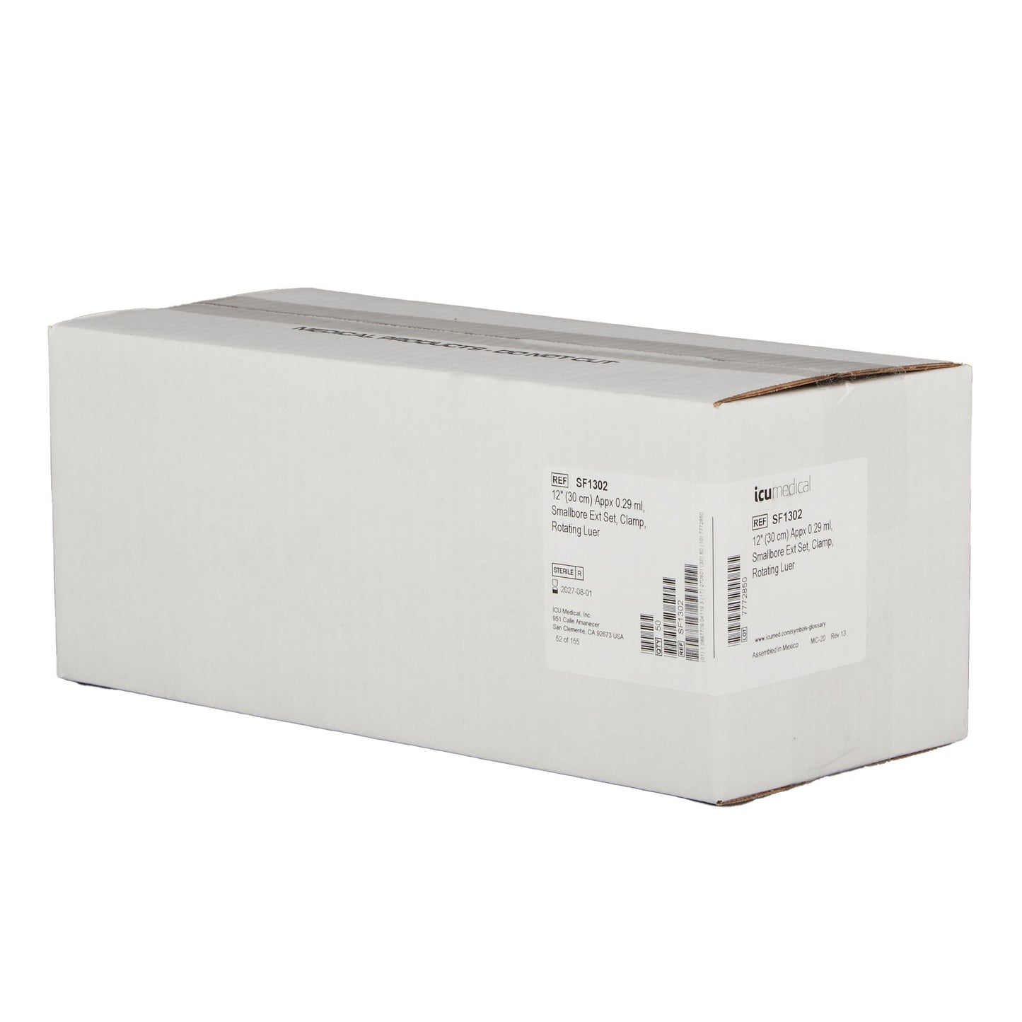 IV Extension Set ICU Small Bore 12 Inch Tubing SF1302