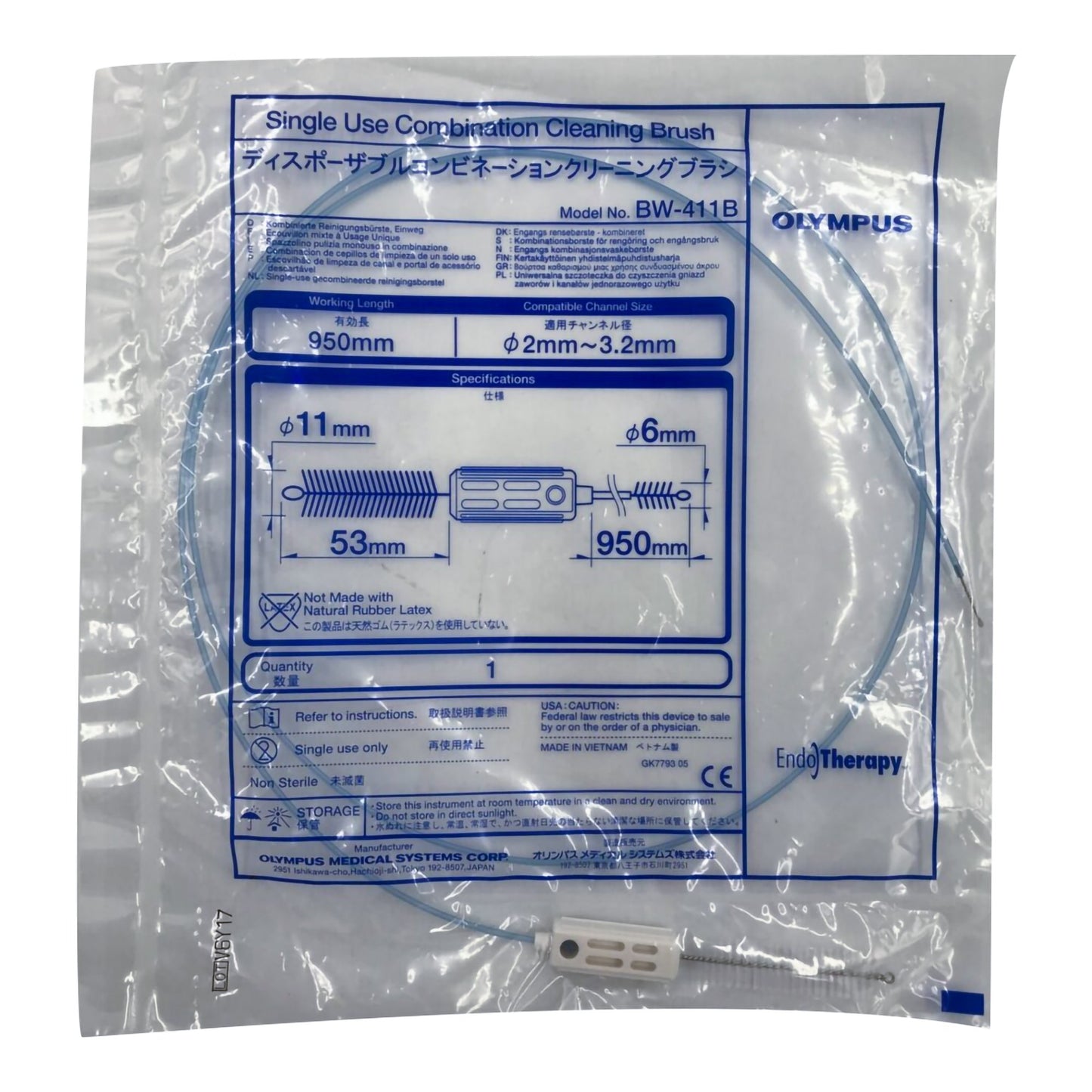 Channel Cleaning Brush Olympus® BW-411B