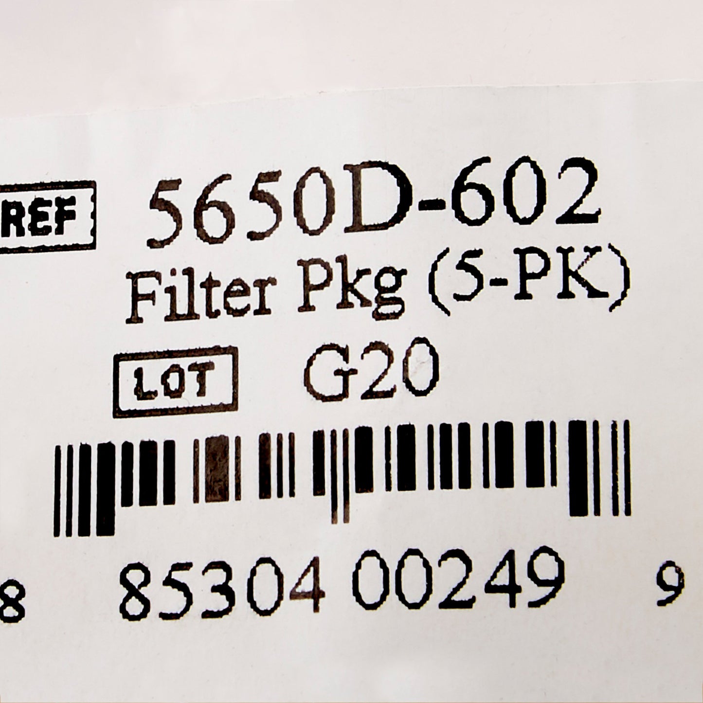 Devilbiss 3650, 4650, and 5650 Nebulizer Compressor Filter 5650D-602