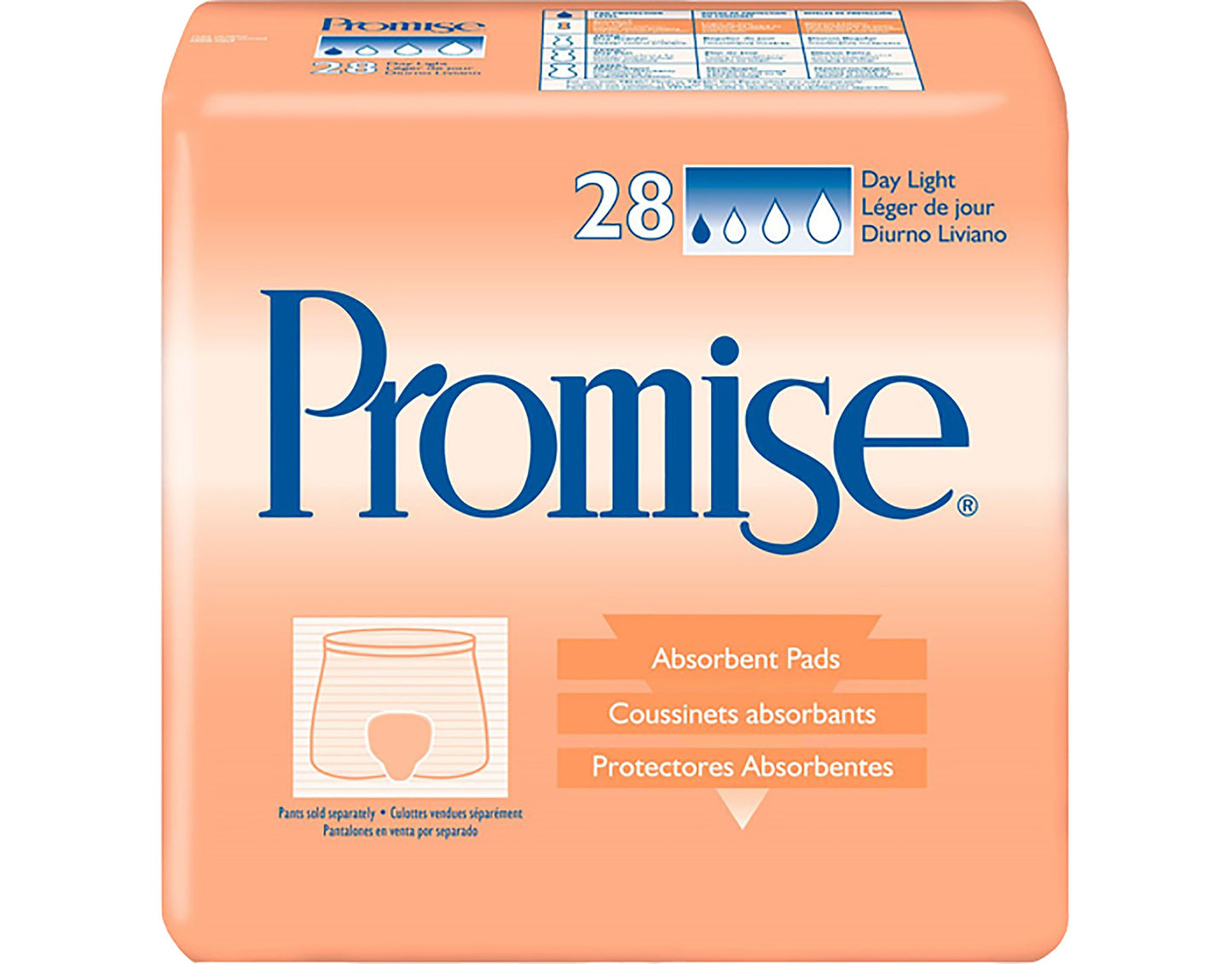 Incontinence Liner Promise® Day Light 15 Inch Length Moderate Absorbency Fluff / Polymer Core One Size Fits Most - 62550