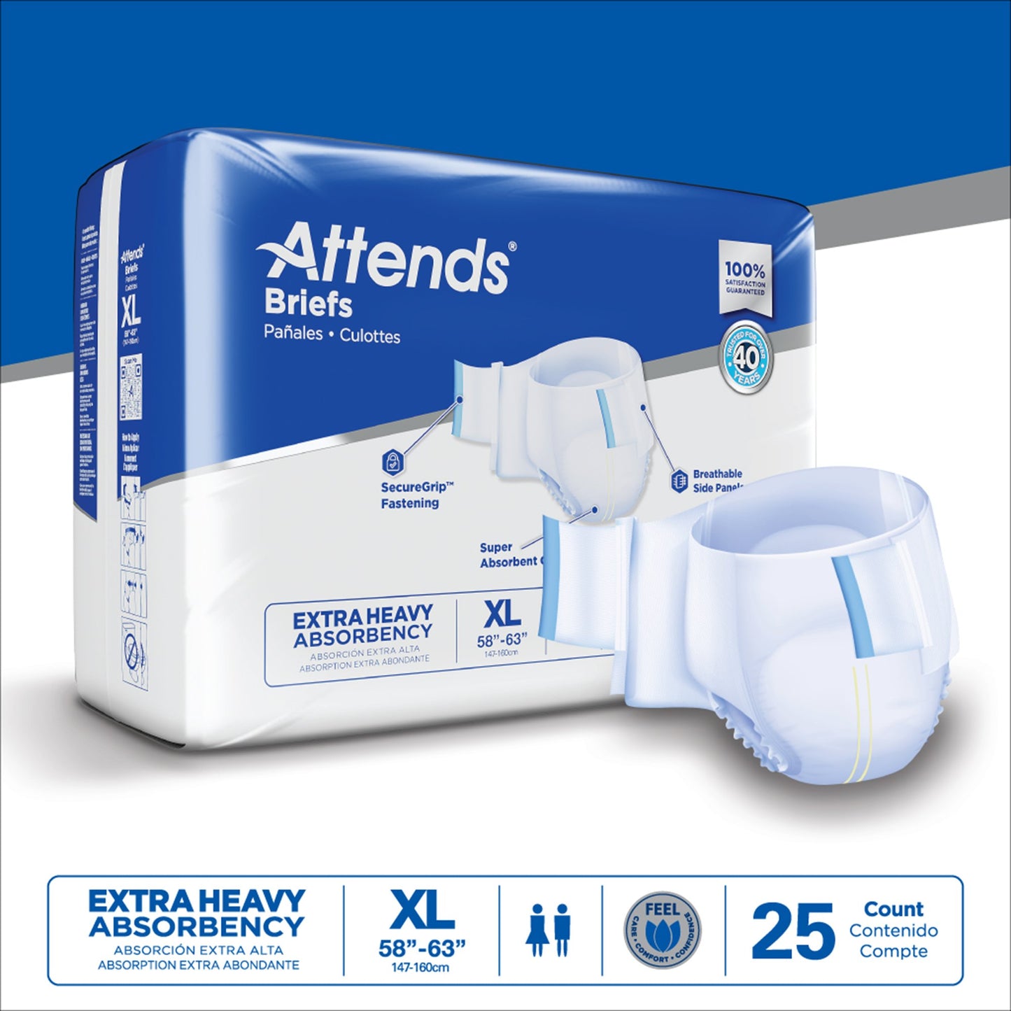 Attends® Extra Heavy Absorbency Briefs, X-Large DDP40100