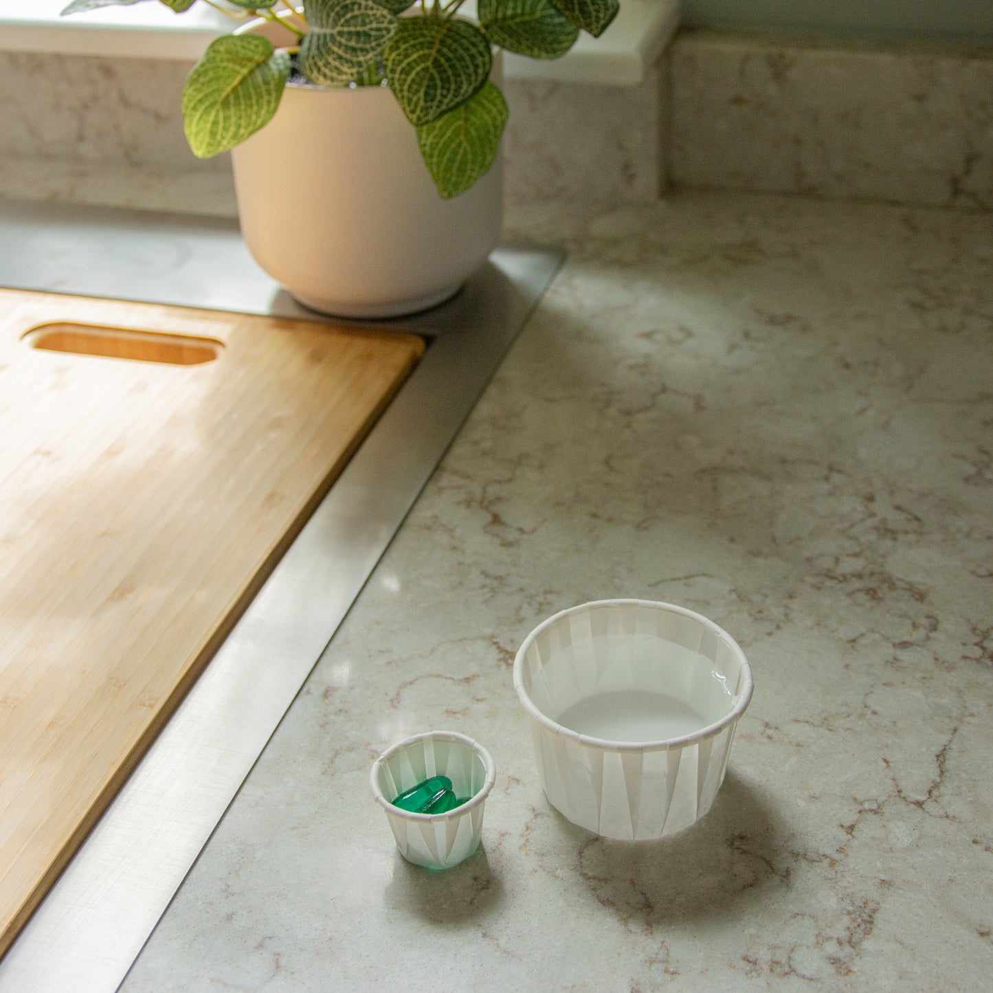 3.5 oz. Paper Souffle Cup White Disposable 16-350-2050