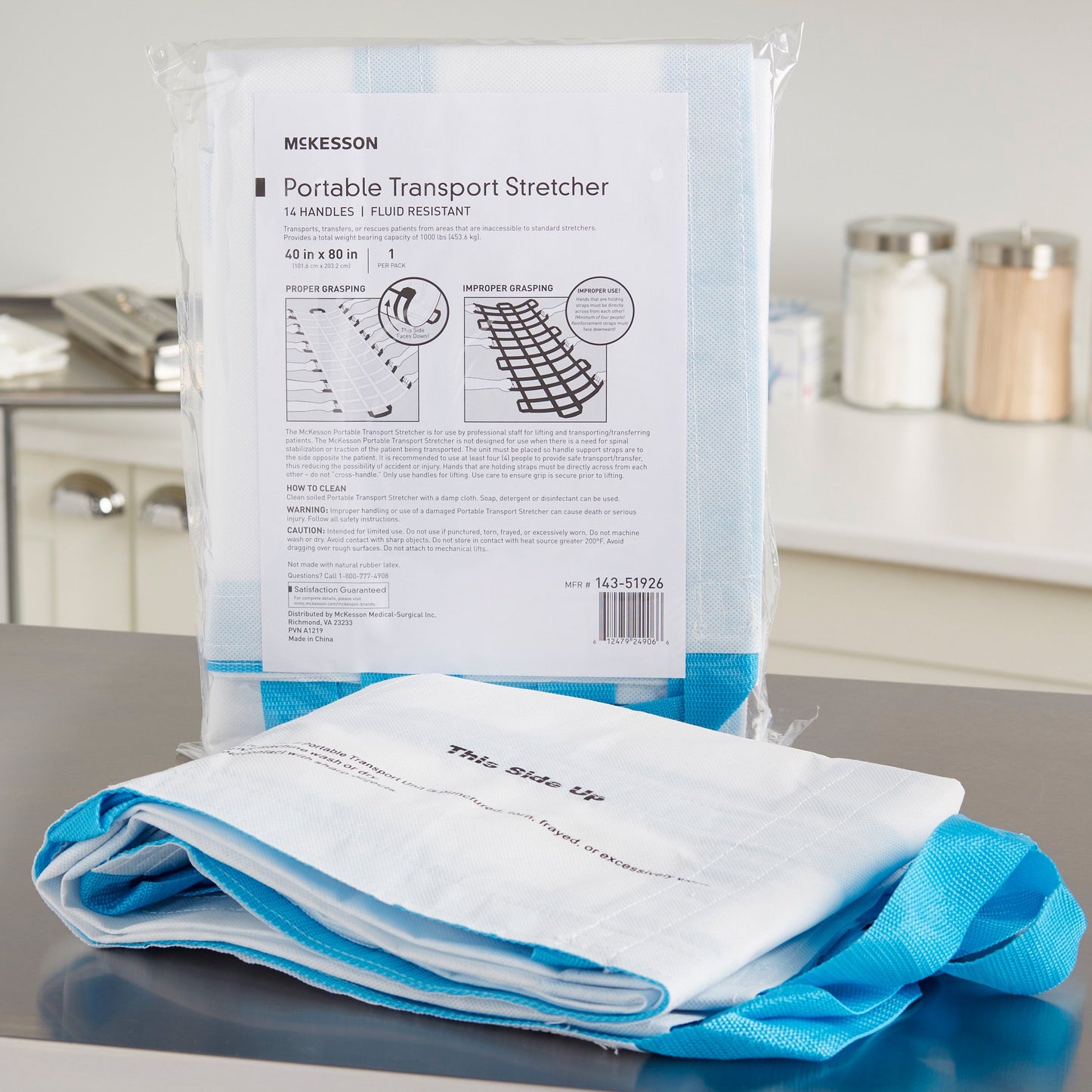 McKesson Transport Stretcher, 40 x 80 Inch 143-51926