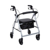4 Wheel Rollator McKesson Silver Adjustable Height / Folding Aluminum Frame - 146-R726SL