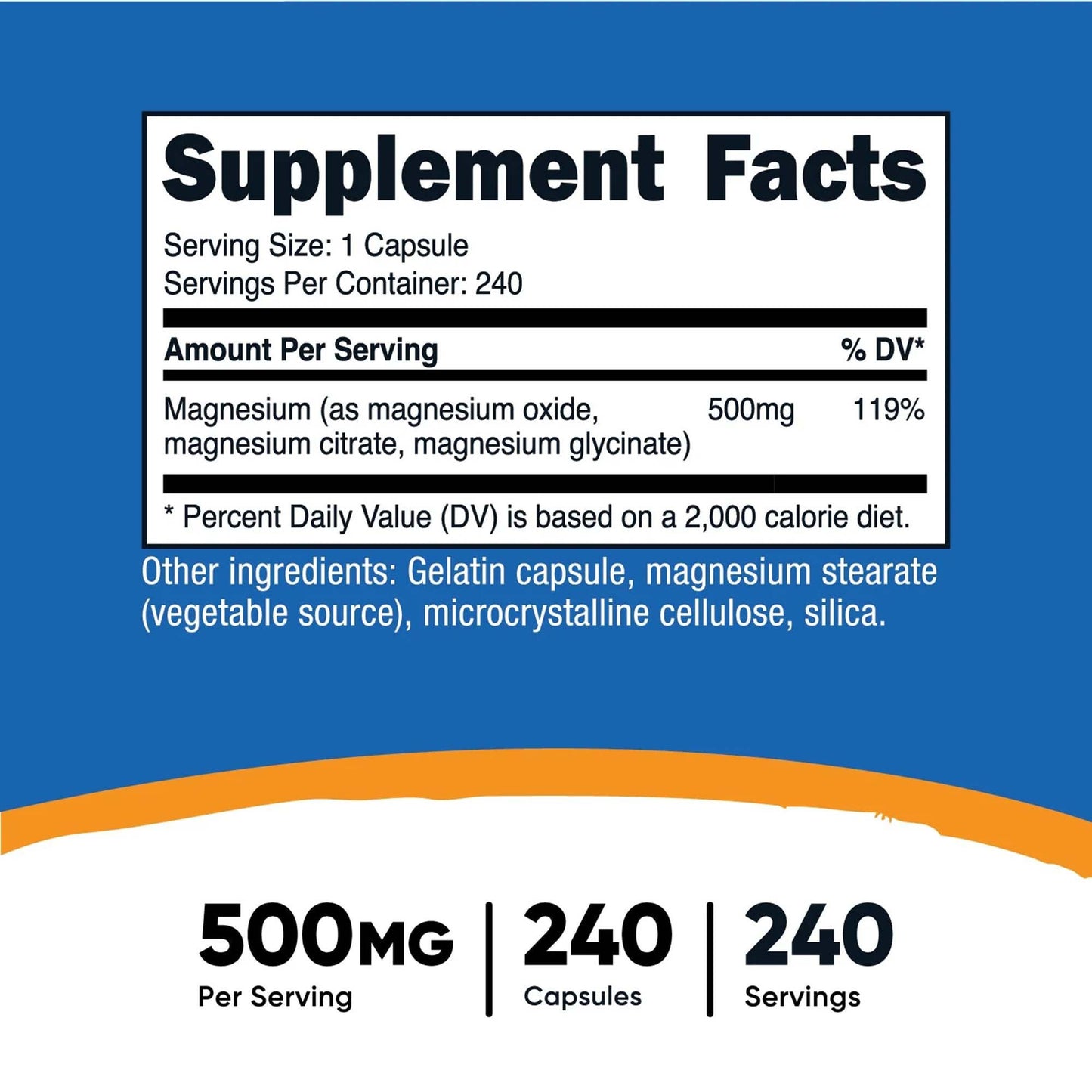 nutricost® 500 mg Magnesium Complex Extra Strength NTC404101