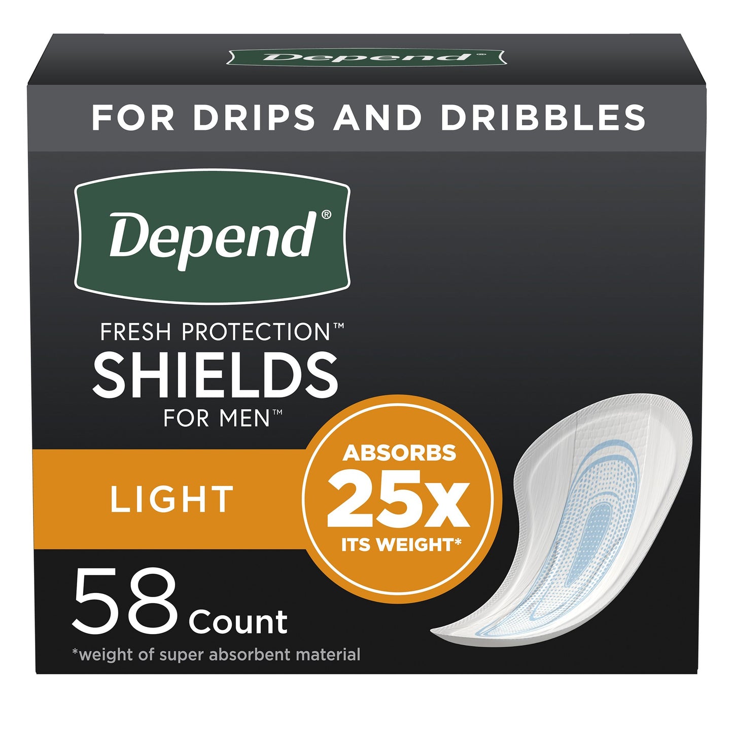 Depend® Shields for Men Light Bladder Control Pad 35641