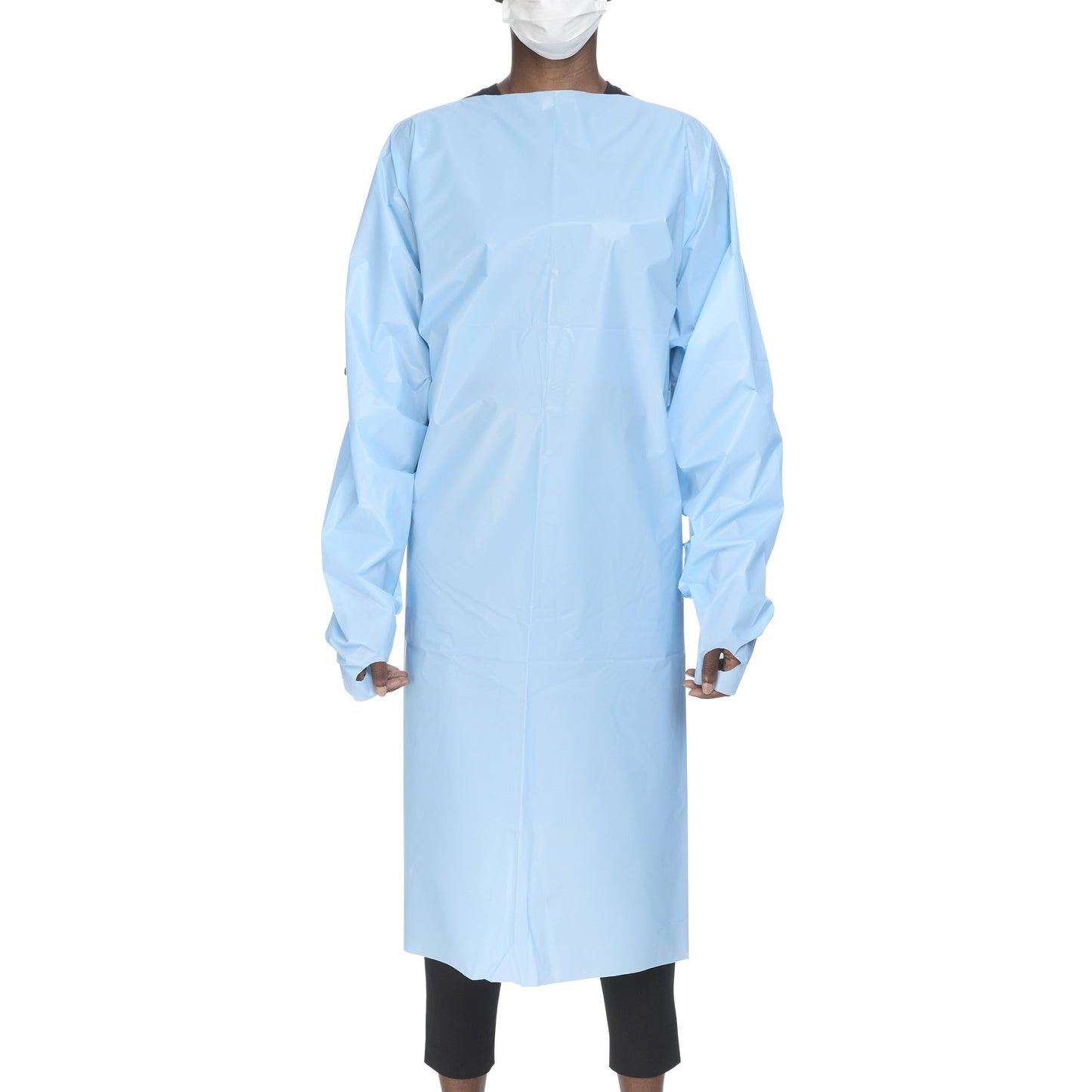 Protective Procedure Gown McKesson One Size Fits Most Blue NonSterile AAMI Level 2 Disposable - 18-8576A