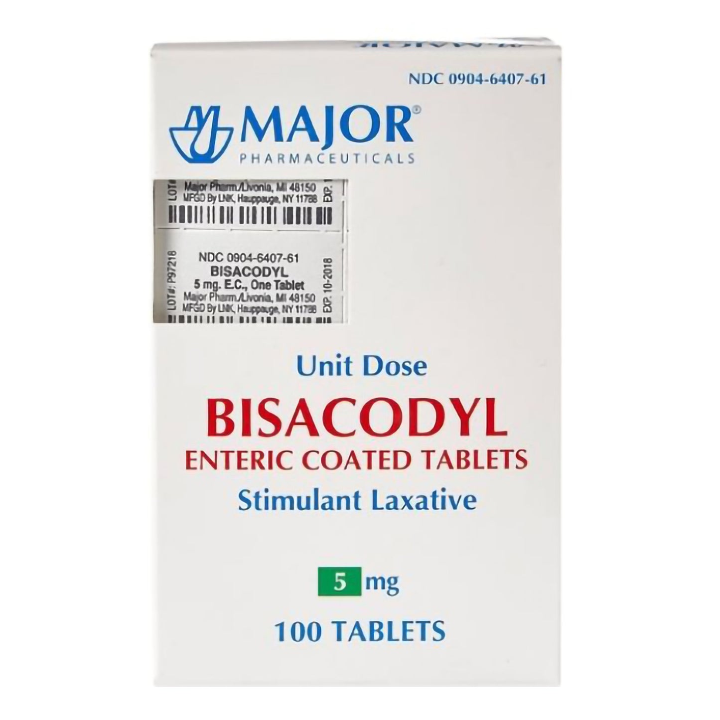 Major® Bisacodyl USP Laxative 00904640761