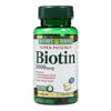 Biotin Supplement Nature's Bounty® Vitamin B7 5,000 mcg Strength Softgel 72 per Bottle - 74312134302