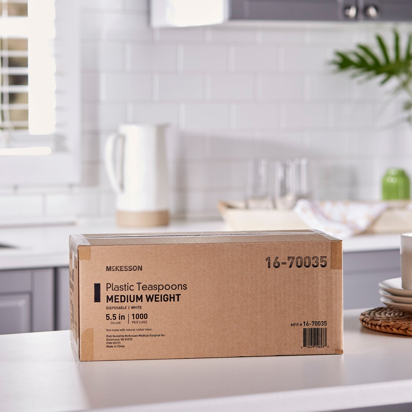 McKesson White Polypropylene Spoon, 5½ Inch Long 16-70035