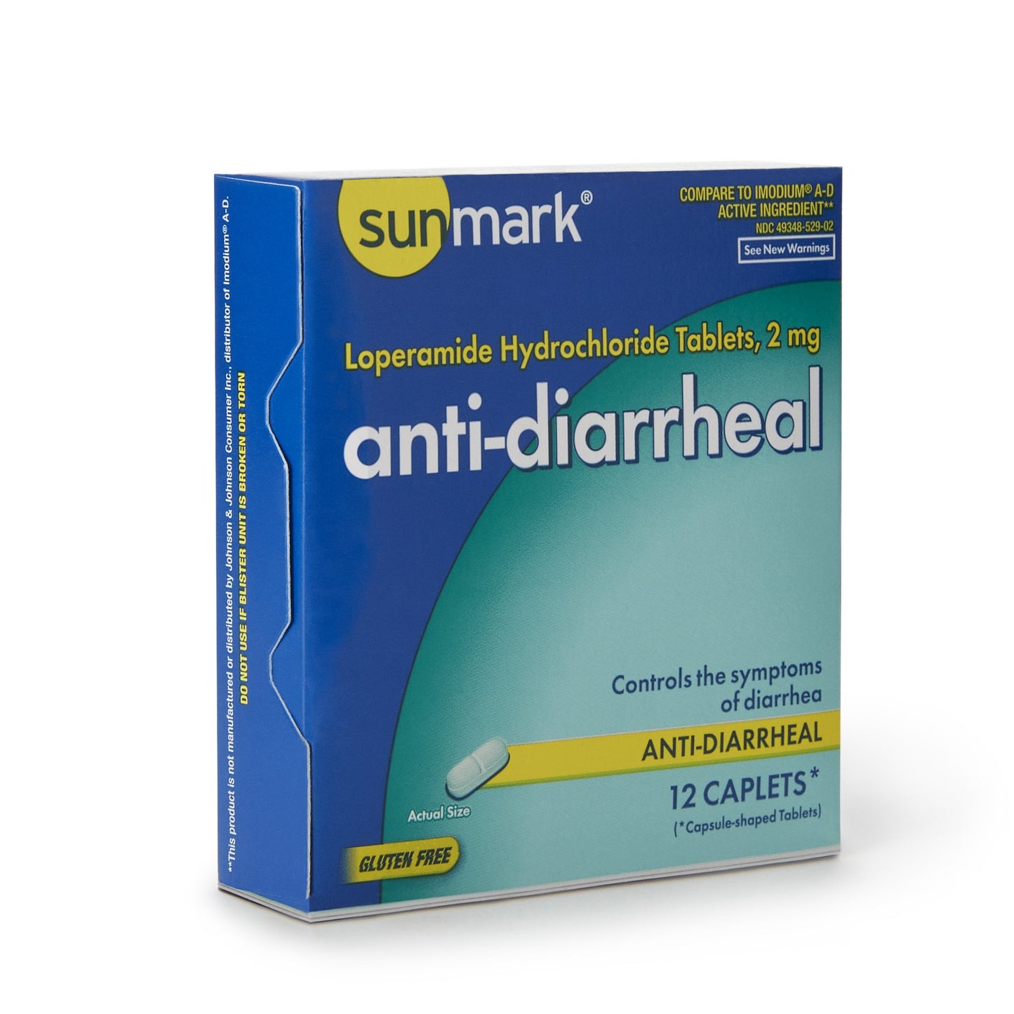 McKesson Brand sunmark Loperamide Hydrochloride Anti-Diarrheal 49348052902, Box of 12