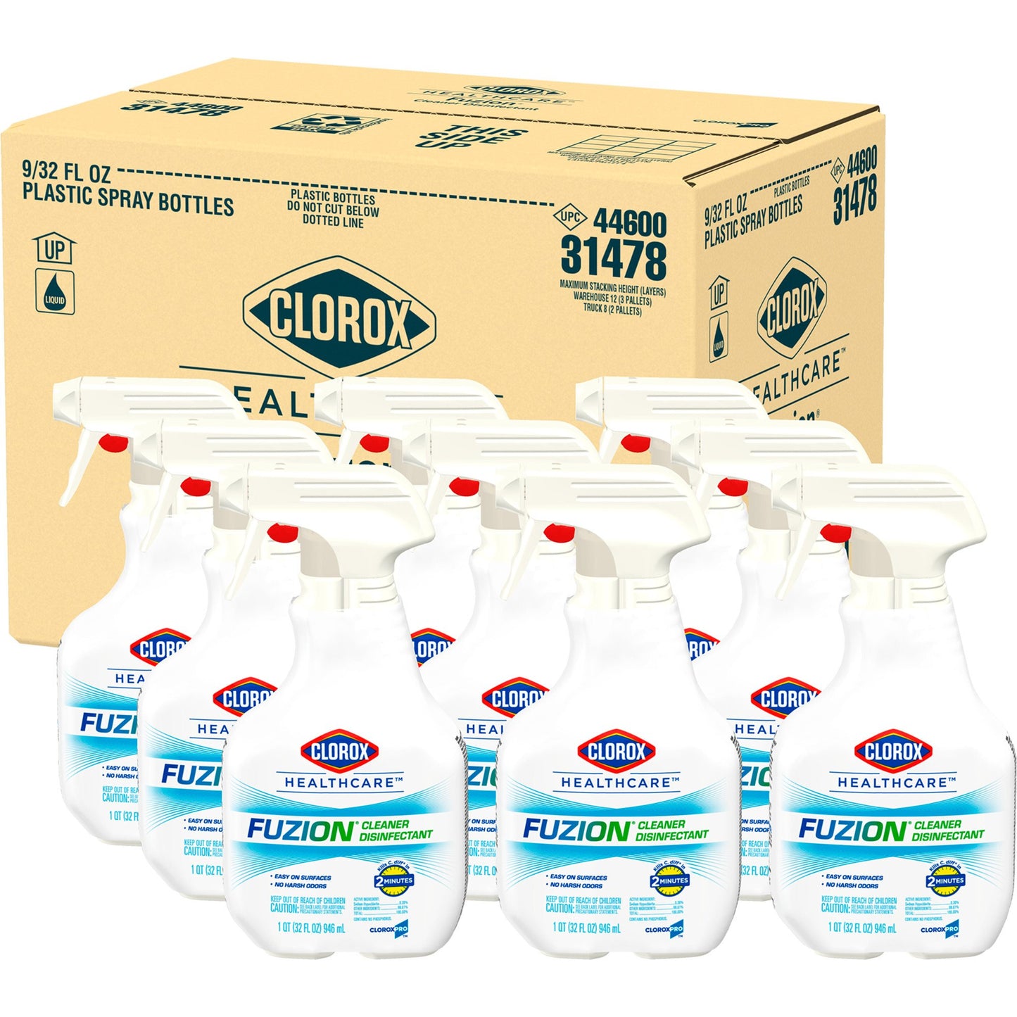 Clorox Healthcare® Fuzion™ Cleaner Disinfectant, 32-ounce Spray Bottle 31478