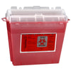 Sharps Container Bemis™ Sentinel Translucent Red Base 10 H X 5-1/4 W X 11 D Inch Horizontal Entry 1.25 Gallon - 175 030