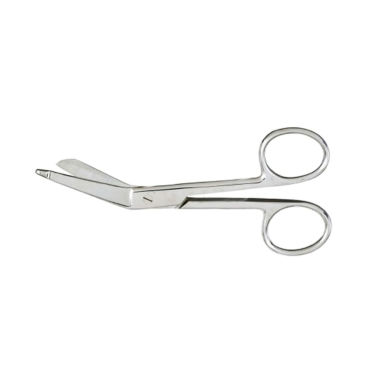Bandage Scissors Lister 5-1/2 Inch Length Floor / Office Grade Stainless Steel Finger Ring Handle Angled Blunt Tip / Blunt Tip T-190