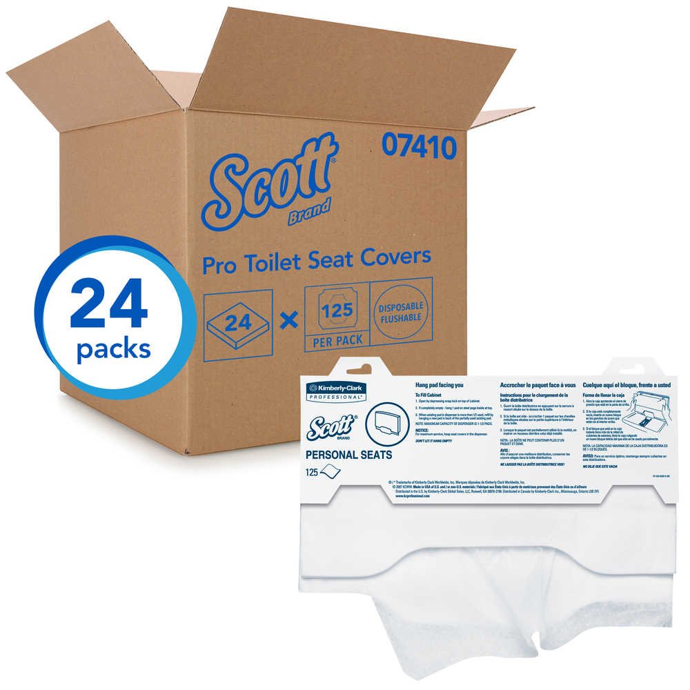 Scott® Toilet Seat Cover, 125 per Pack 07410