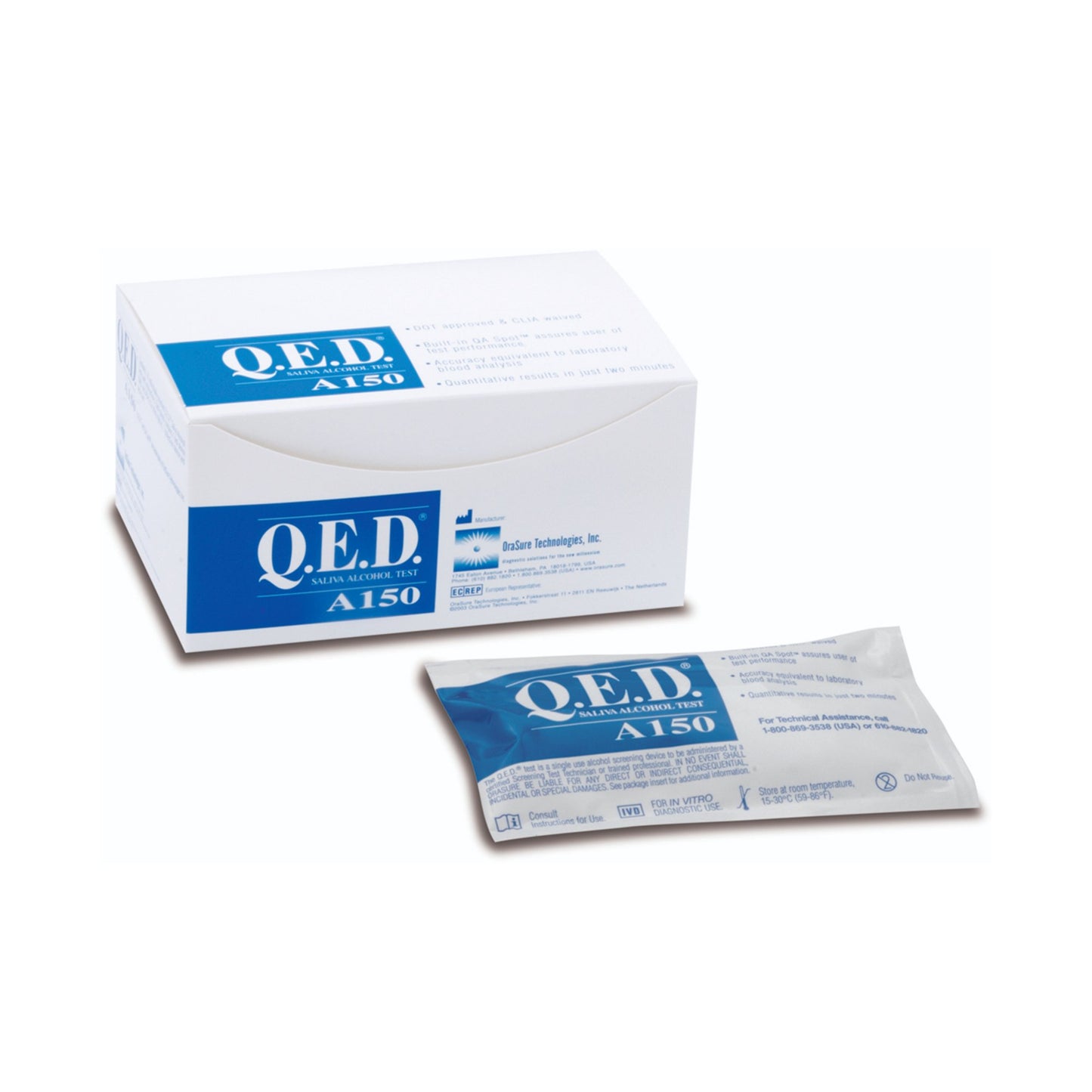 Drugs of Abuse Test Kit Q.E.D.® Alcohol Screen 10 Tests CLIA Waived - 31150B