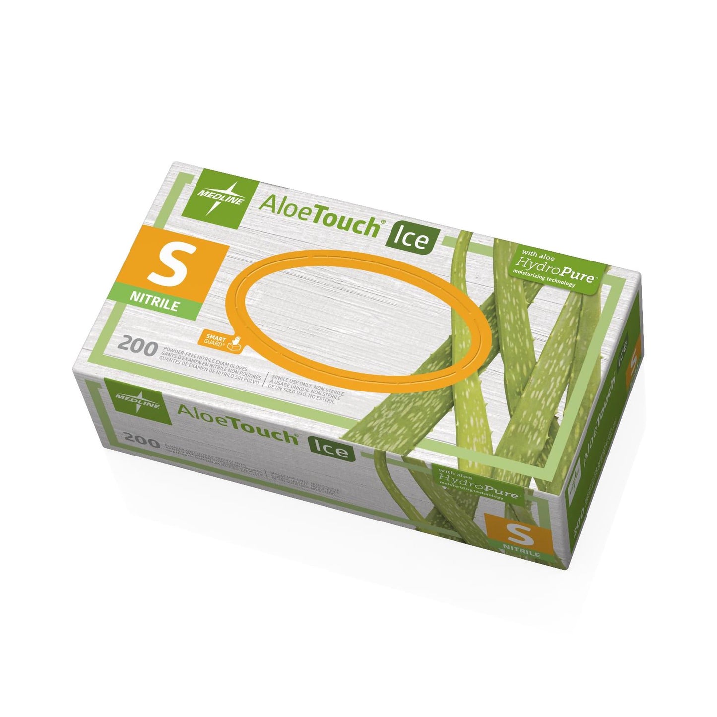 Aloetouch® Ice™ Nitrile Exam Glove, Small, Green MDS195284